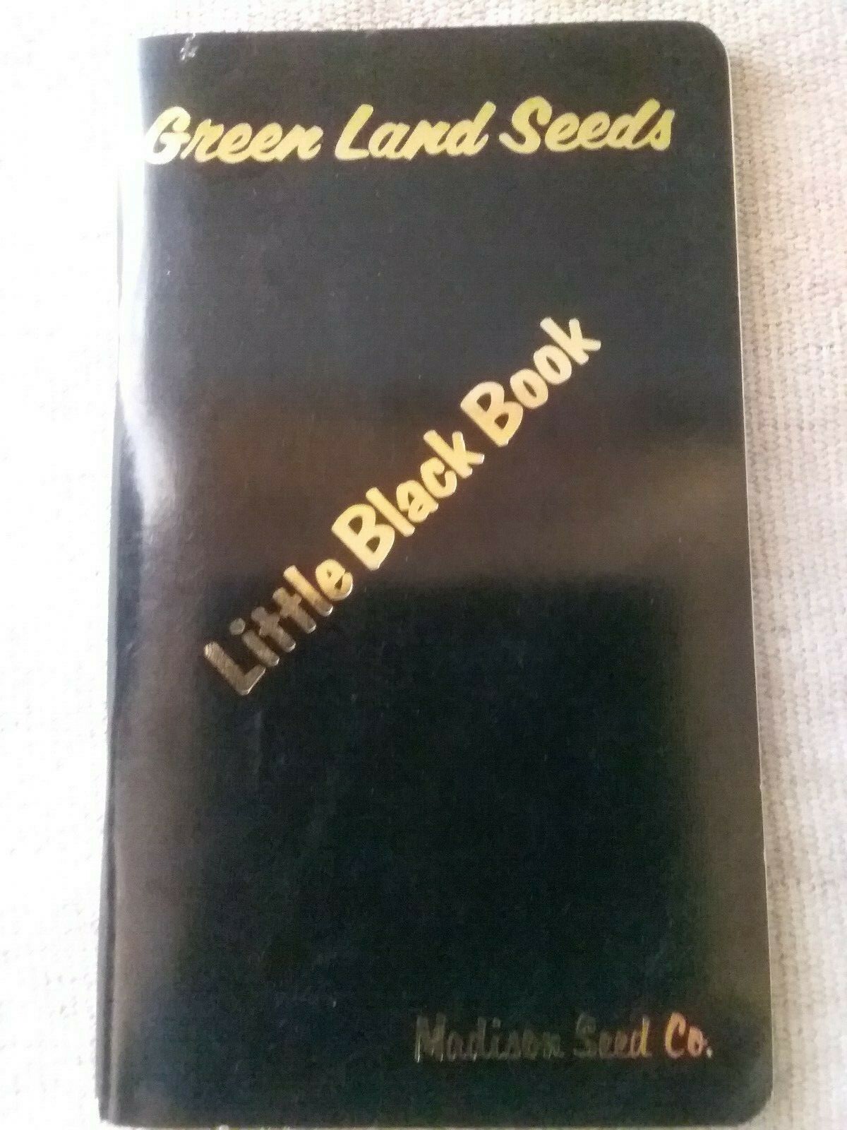 GREEN LAND SEEDS LITTLE BLACK BOOK Pocket Ledger UNUSED LONDON OHIO