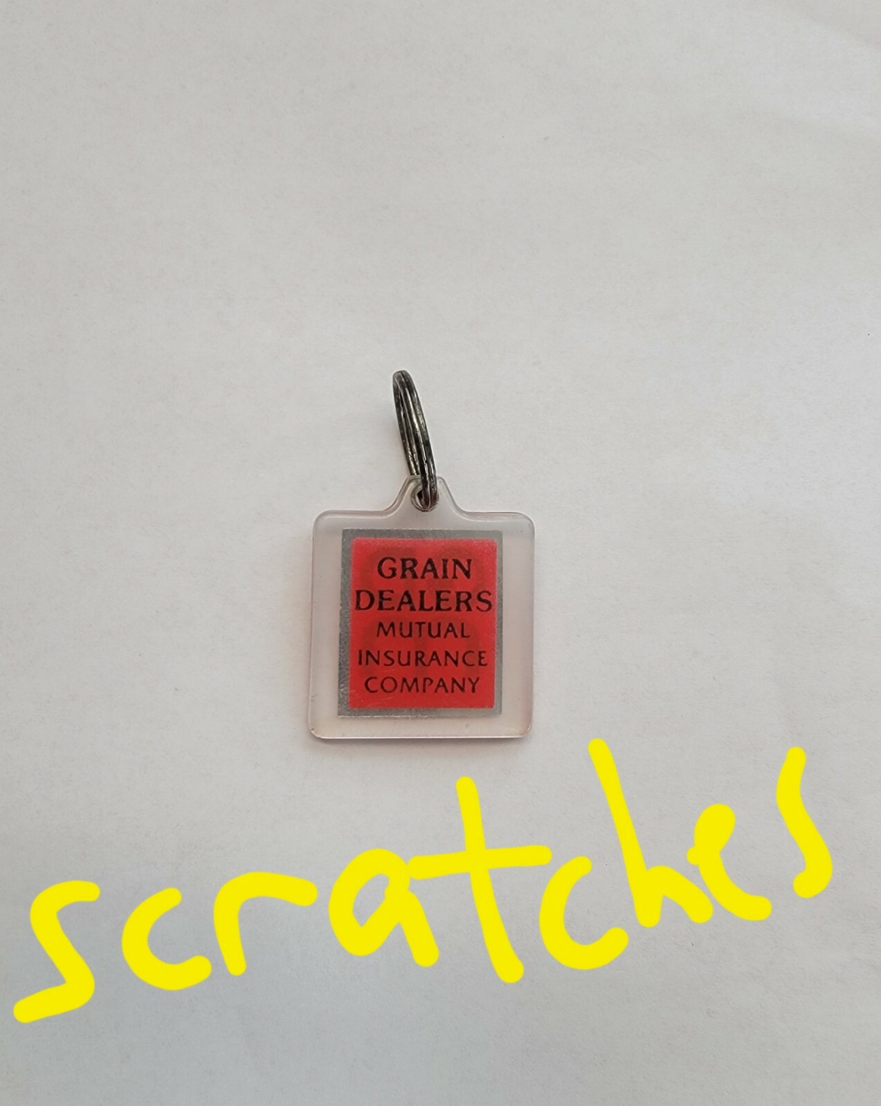 VINTAGE GRAIN DEALERS MUTUAL INSURANCE COMPANIES GDM GREAT DEAL MORE KEYRING FOB