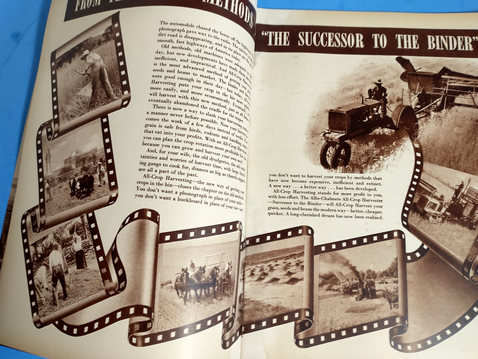 ALLIS CHALMERS ALL CROP HARVESTER TRACTOR BROCHURE ORIGINAL 40 PAGE BOOKLET