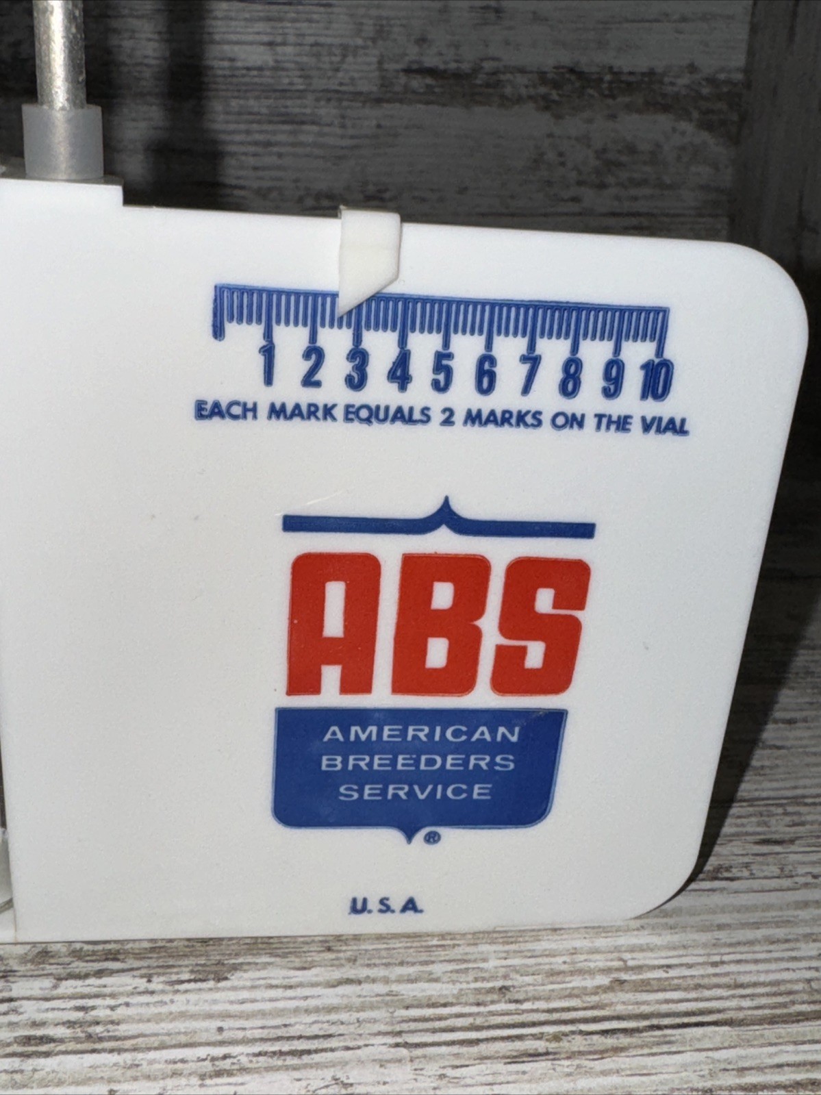 ABS American Breeders Service Plastic Rain Gauge New Old Stock With Original Box