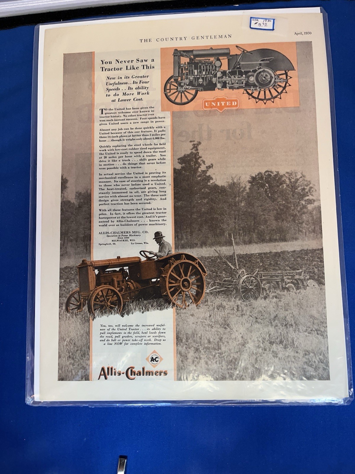 ANOTHER LOT OF 14 VINTAGE ORIGINAL FARM MACHINE ADS-1907 T0 1930-TAKE A LOOK!