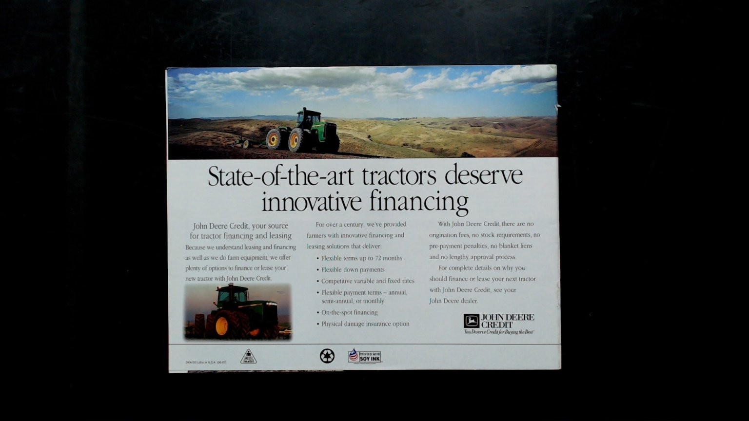 John Deere 9000 Series Tractors Brochure 260-425 HP Vintage Farm