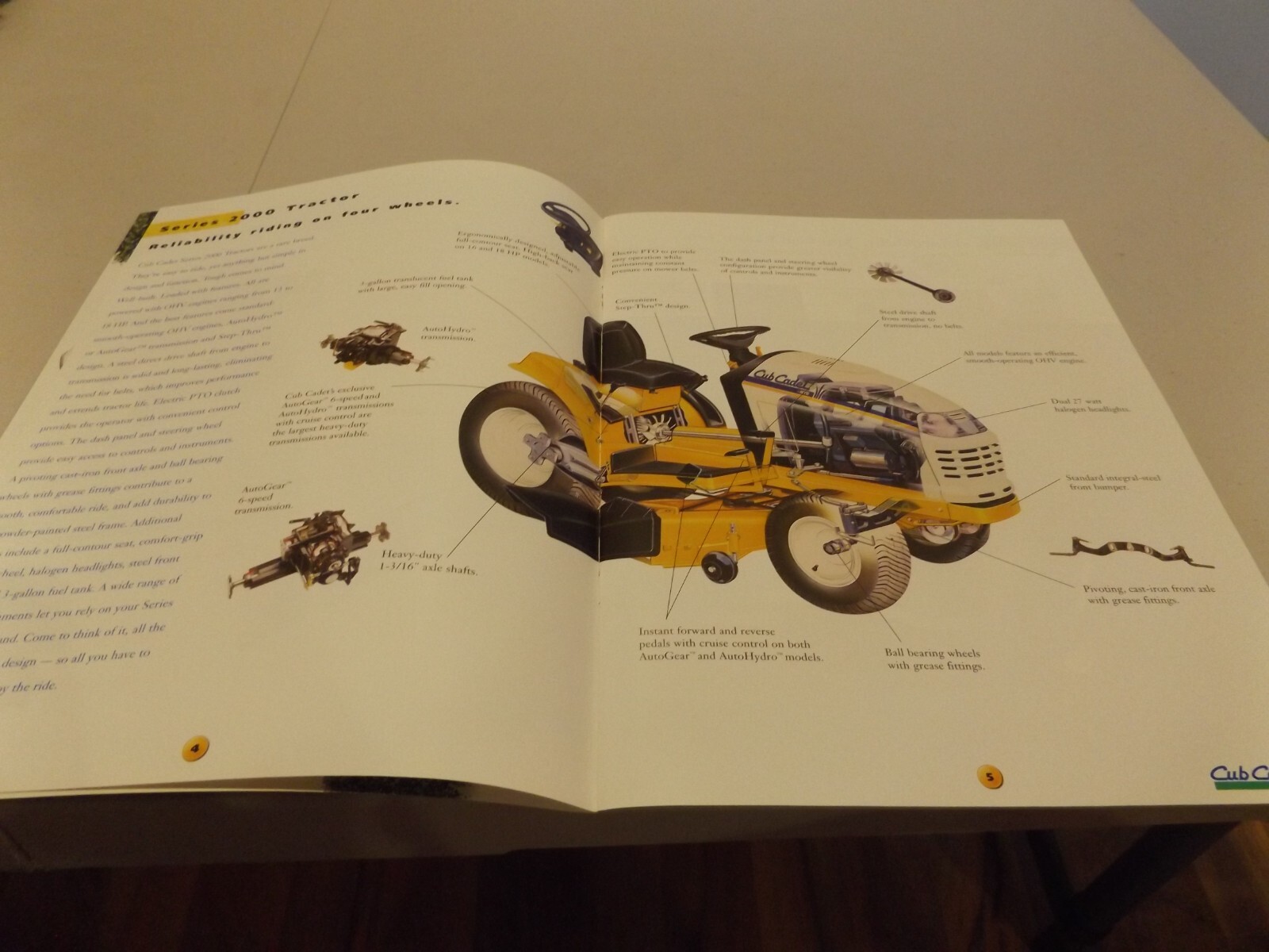 CUB CADET by MTD SERIES 2000 GARDEN TRACTORS, LIT # 773-0300 12/96