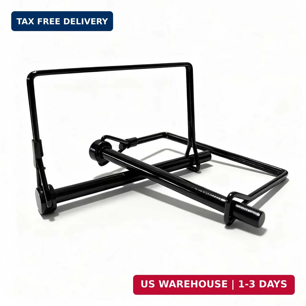 4 Pack 1/4 x 4 Inch Trailer Hitch Pin Black Heavy Duty Steel Trailer Coupler Pin