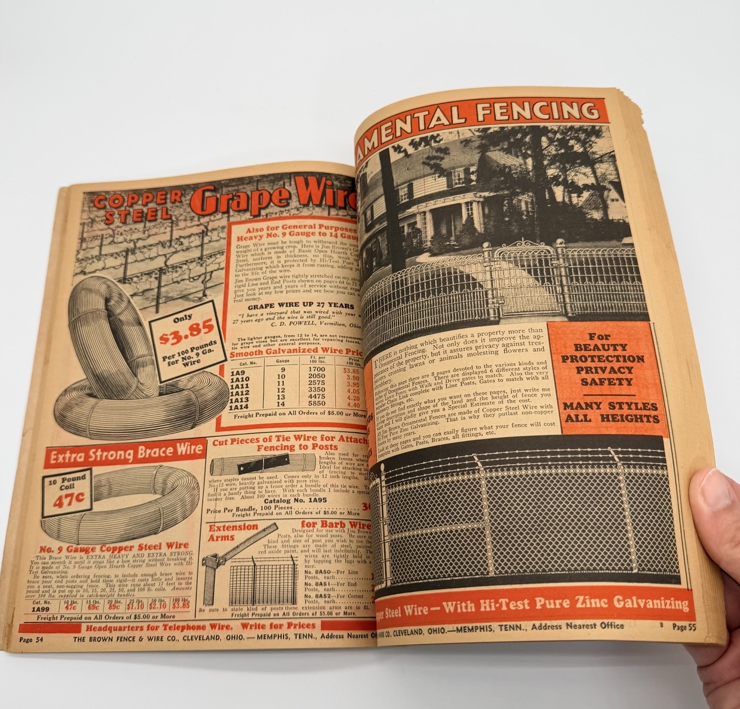 JIM BROWN&rsquo;S 1935 BARGAIN BOOK – THE BROWN FENCE & WIRE CO.- Catalog