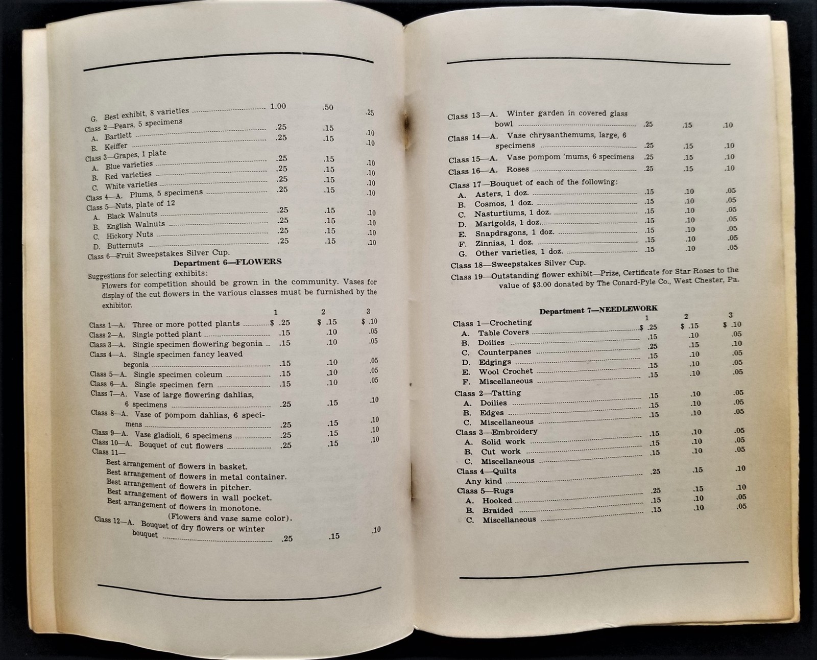 1939 HONEY BROOK FARM SHOW pa PROGRAM book original paper cover