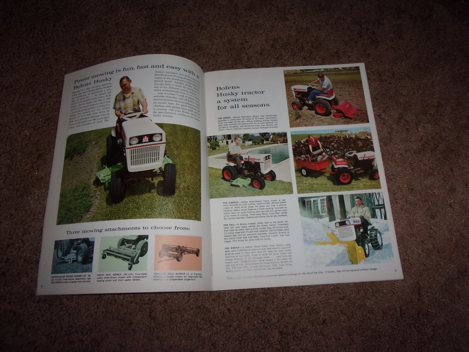 1966 Bolens & Arnold Palmer specification catalog ***Original***VINTAGE