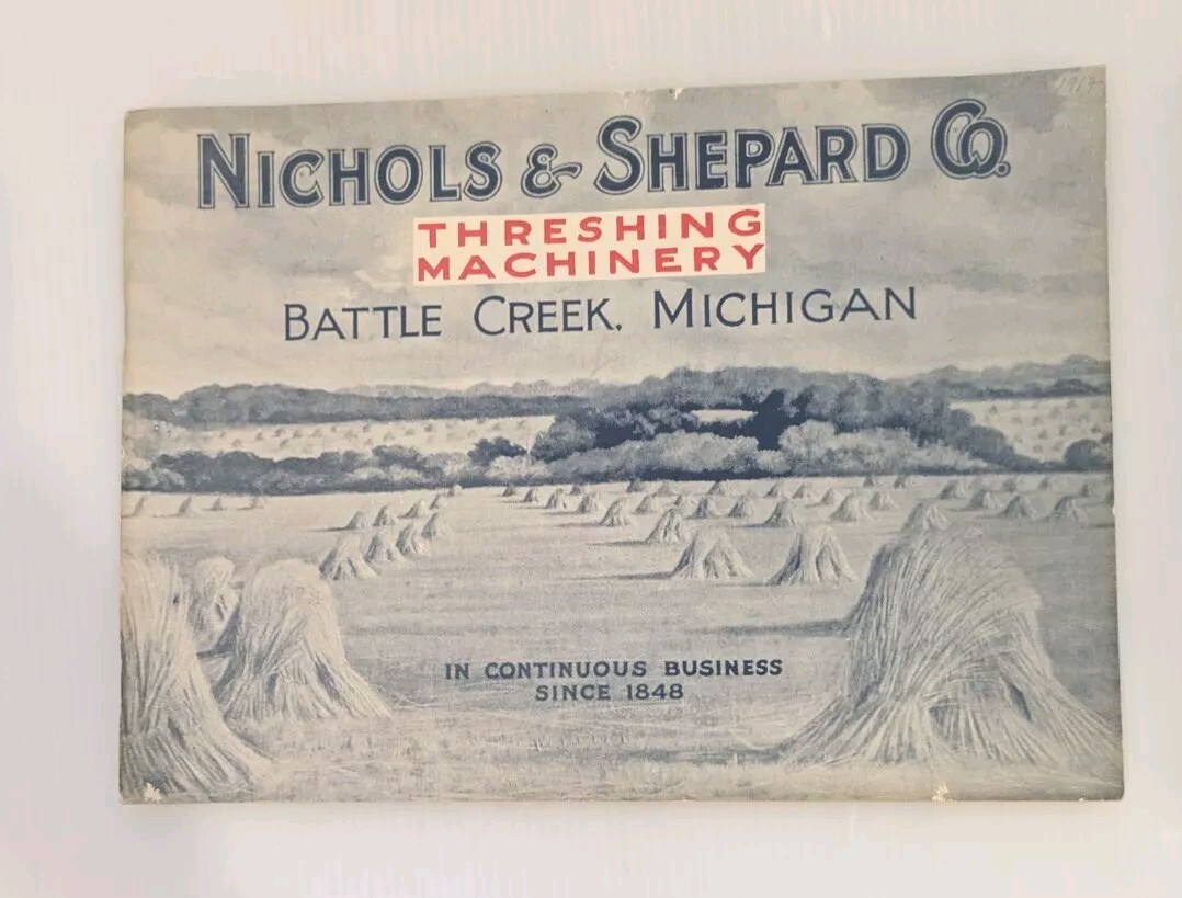 Vtg Nichols & Shepard Co Farm Threshing Machinery Advertising Catalog (Reprint?)
