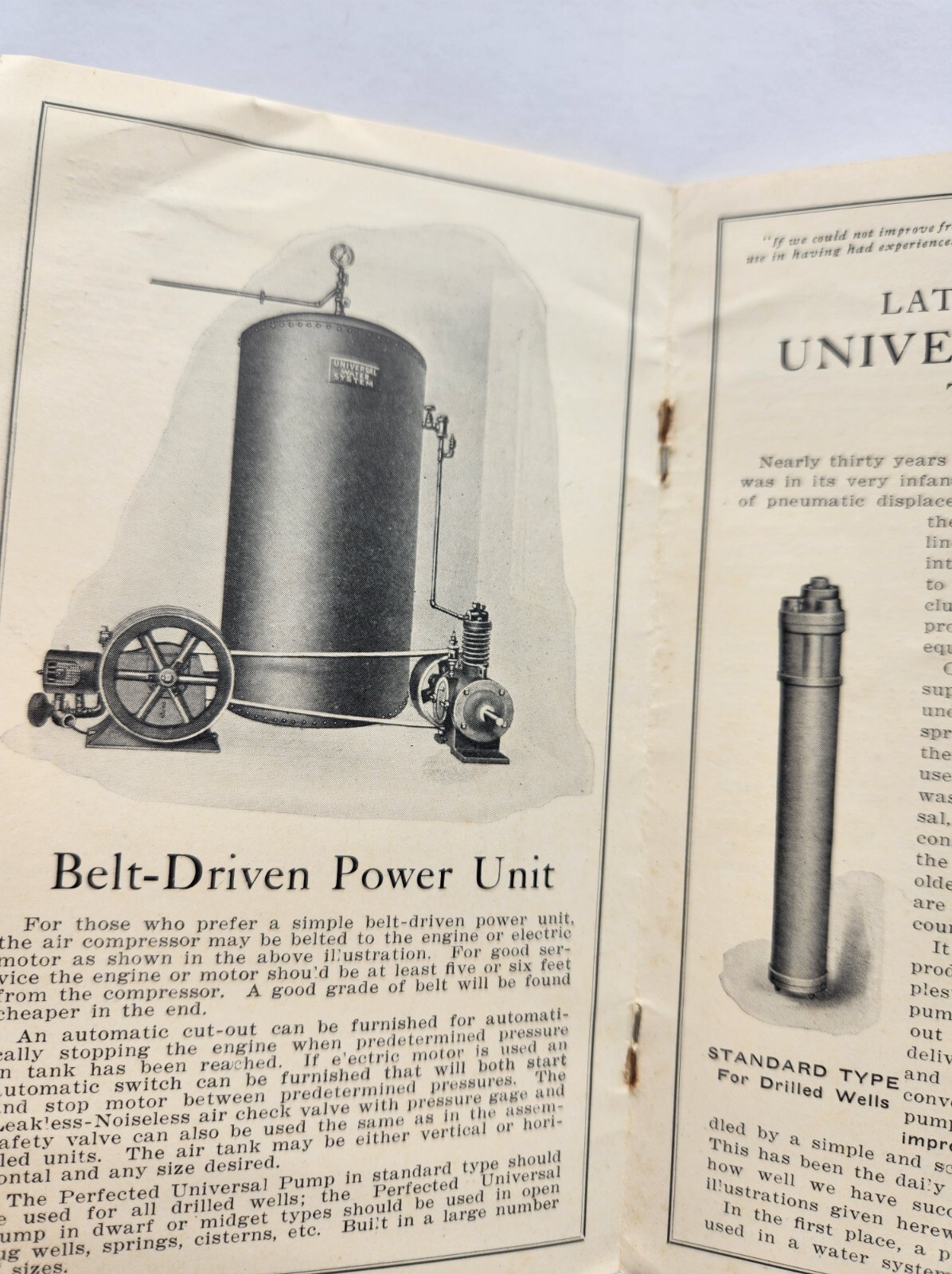 Universal Water System Pumps Brochure Latta-Martin Pump Co. Hickory, NC C7