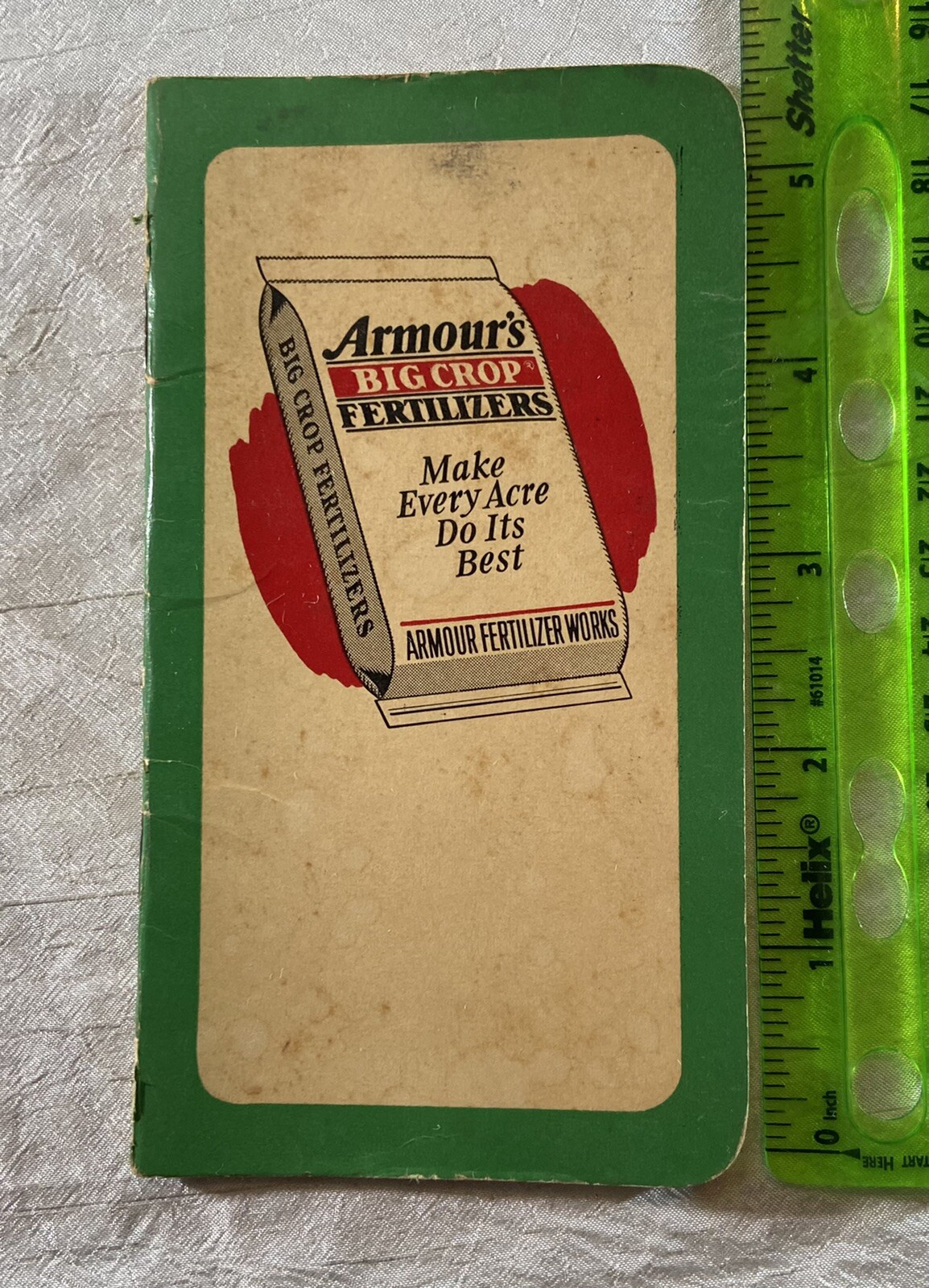 Vintage Armour&rsquo;s Big Crop Fertilizers Pocket Memo Book 1950 Calendar