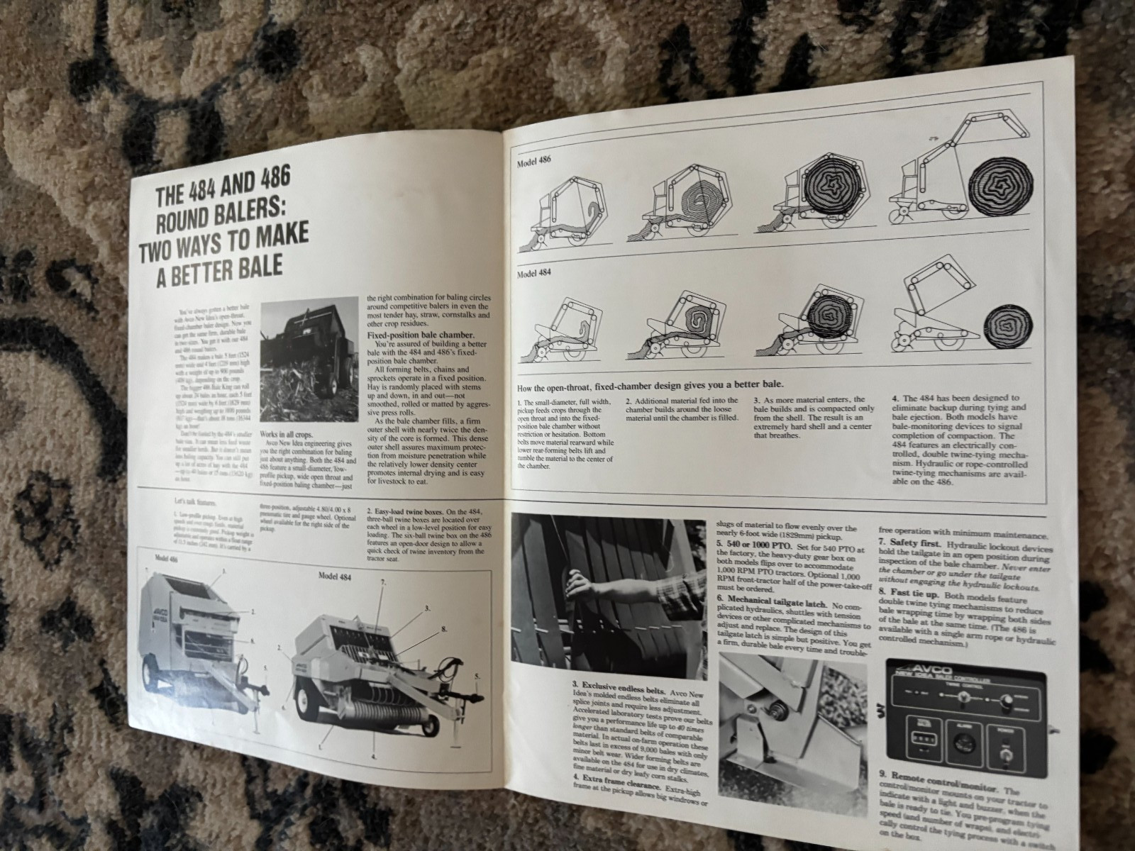 New Idea 484 486 Round Baler For 1983 Brochure DCPA26