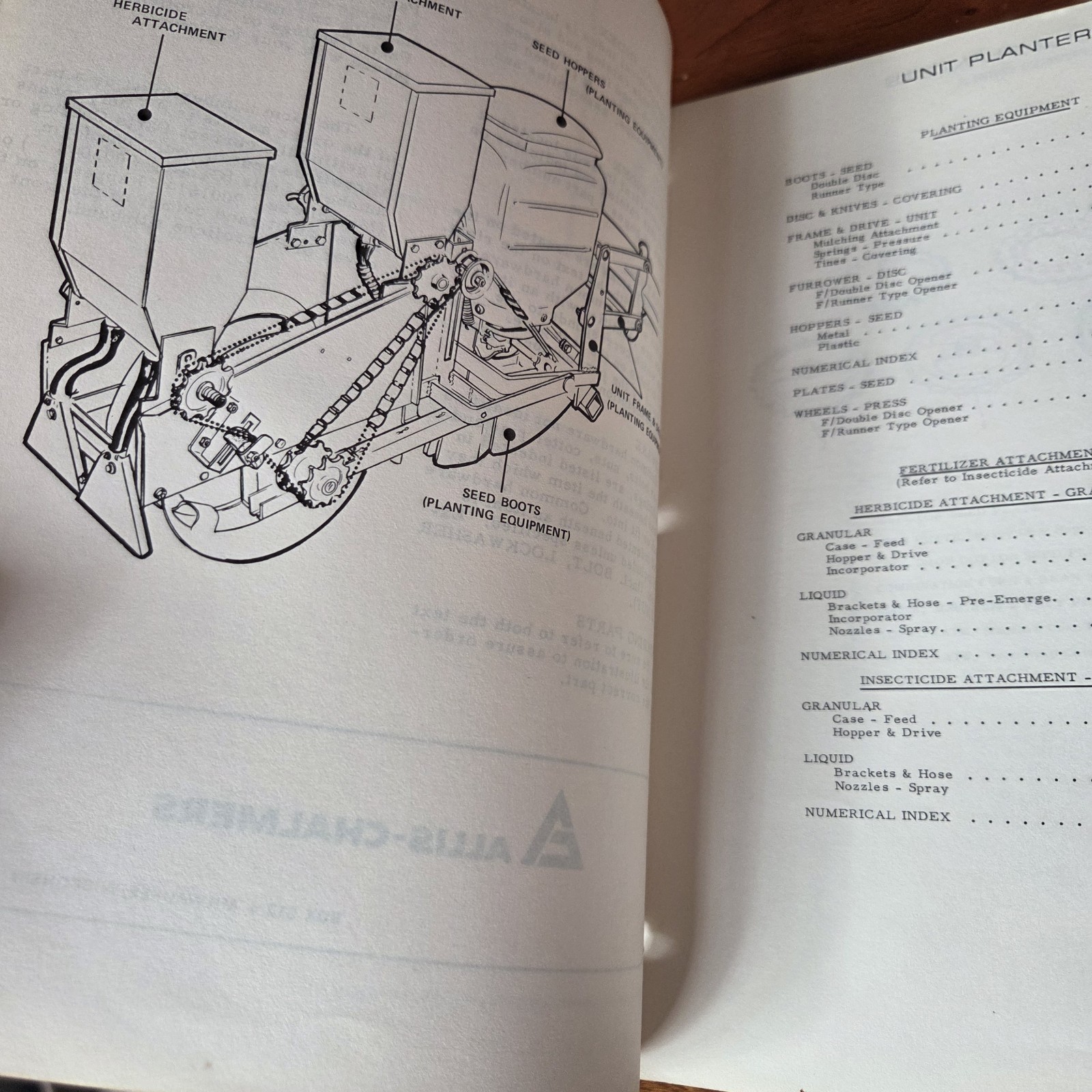 1971 70 Series Allis Chalmers Planters Specifications And Parts Catalog