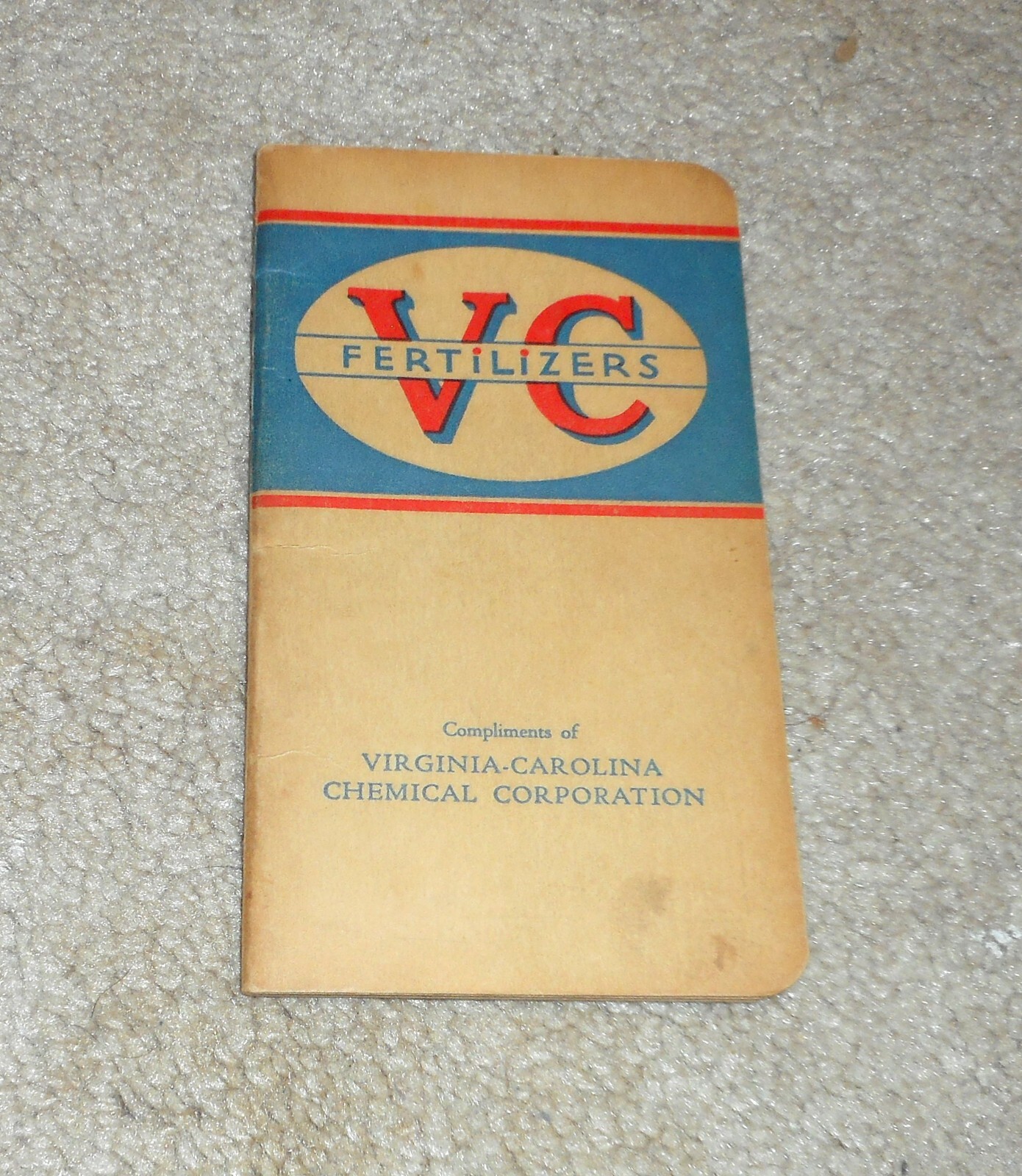 1935 Vc Fertilizers Virginia Carolina Chemical Corp Notepad Advertising Brochure