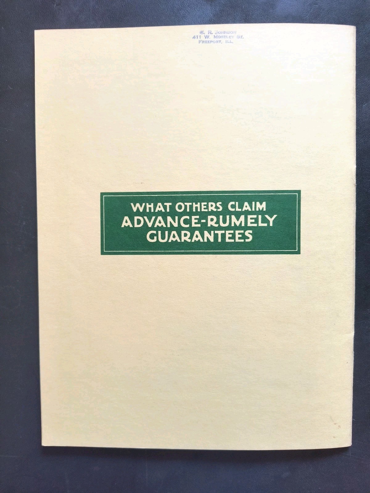 Rumley Oil Pull Tractor Dealer Brochure Guarantee Manual Print Advertising RARE