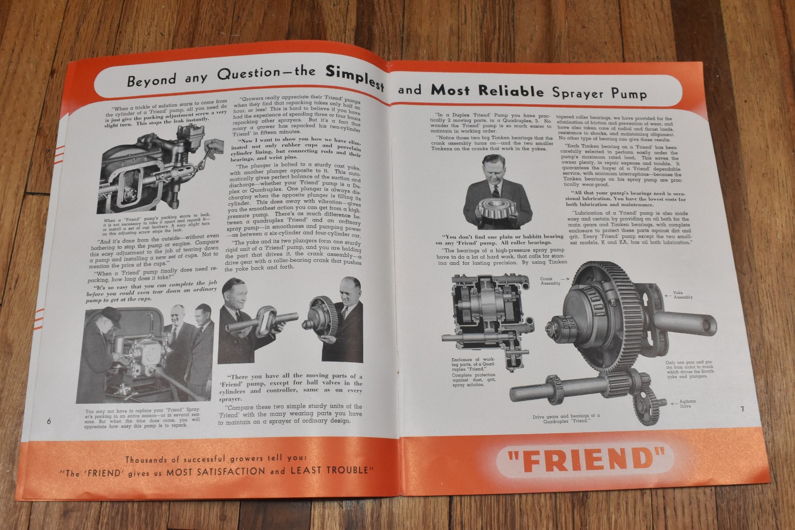 Vintage Friend Pump Sprayer Advertising Sales Brochure
