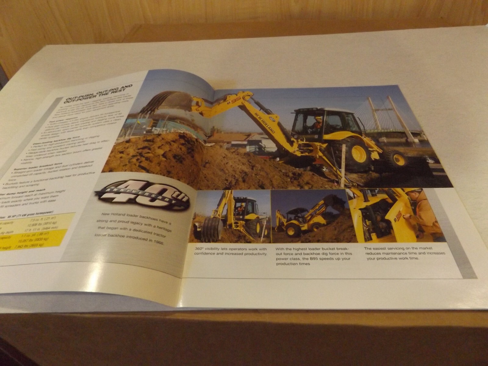 2006 NEW HOLLAND LOADERS BACKHOE B95. LIT # NH2160602 040620
