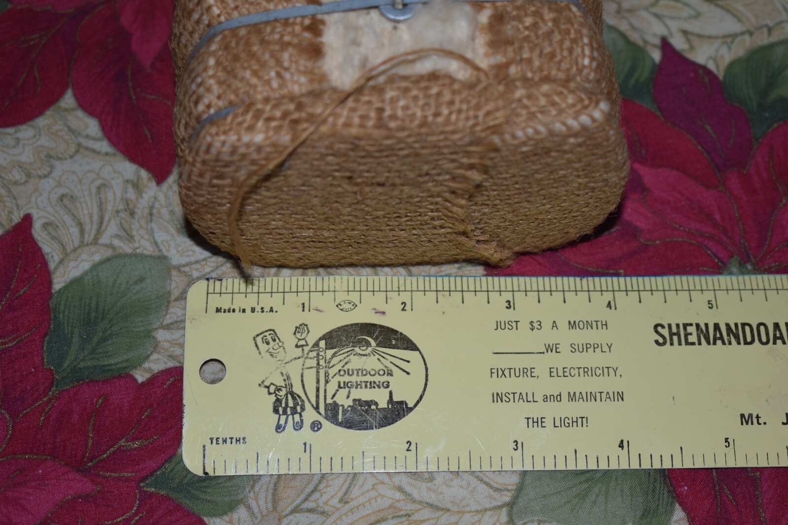 Vintage Souvenir Real Mini Cotton Bale From The Texas Young Farmers Area 2 1982 