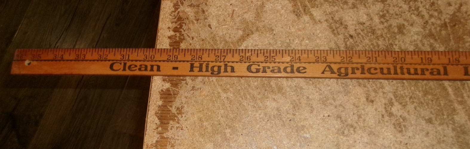 vintage 36&Prime; wood yardstick morris limestone co. morris,il. good used