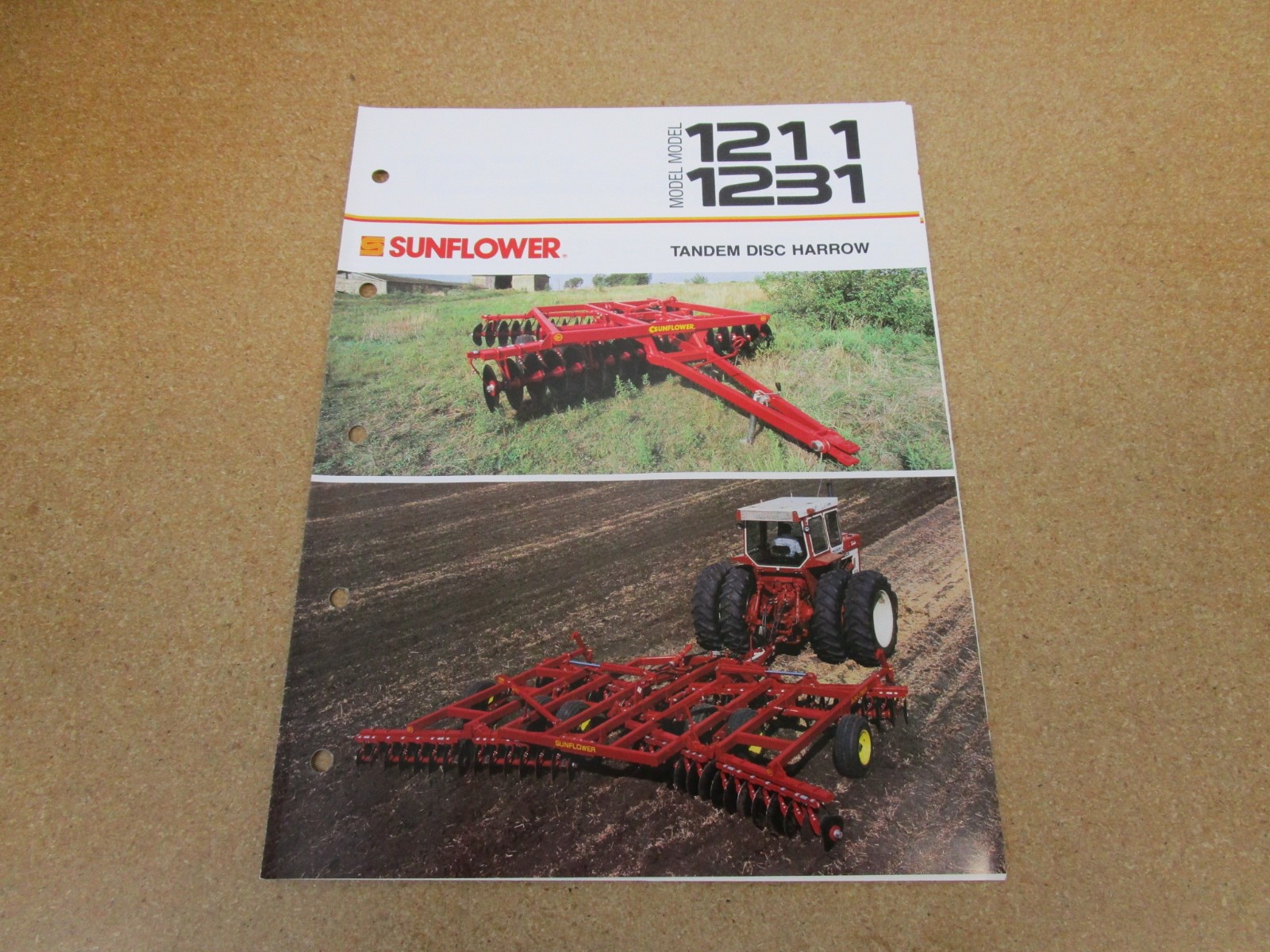 1980&rsquo;s Sunflower Disc Harrow 1211 disk tillage sales brochure 6pg ORIGINAL farm
