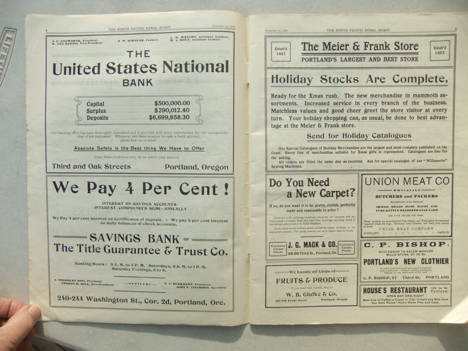 1906 The North Pacific Rural Spirit Journal Portland OR for Farmers & Stockmen