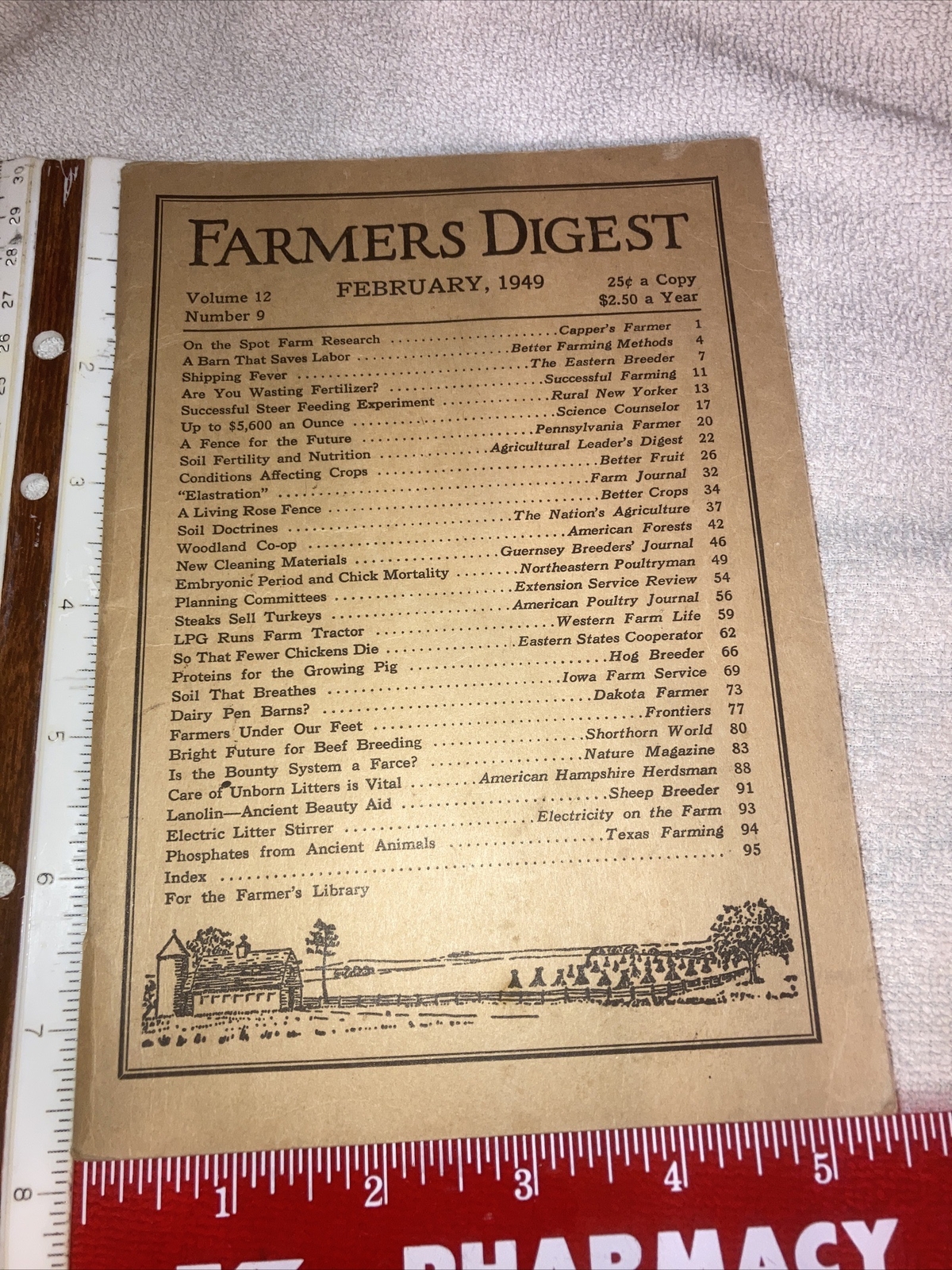 Farmers Digest Magazine February 1949 Pigs Turkeys Chickens Beef
