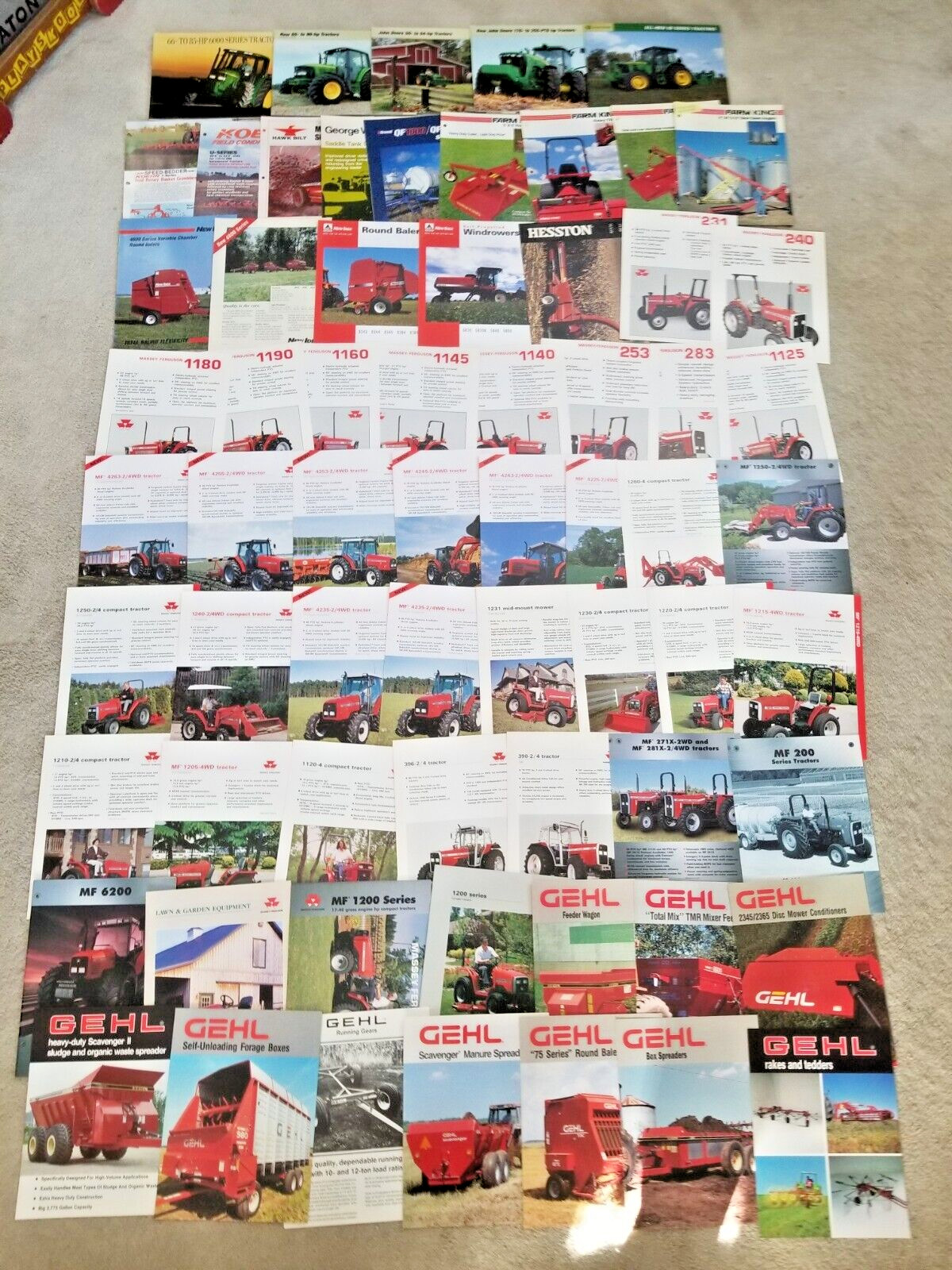 10 Pounds Of Tractor and Implement Brochures/Spec Sheets – 150+ 1980&rsquo;s and Up
