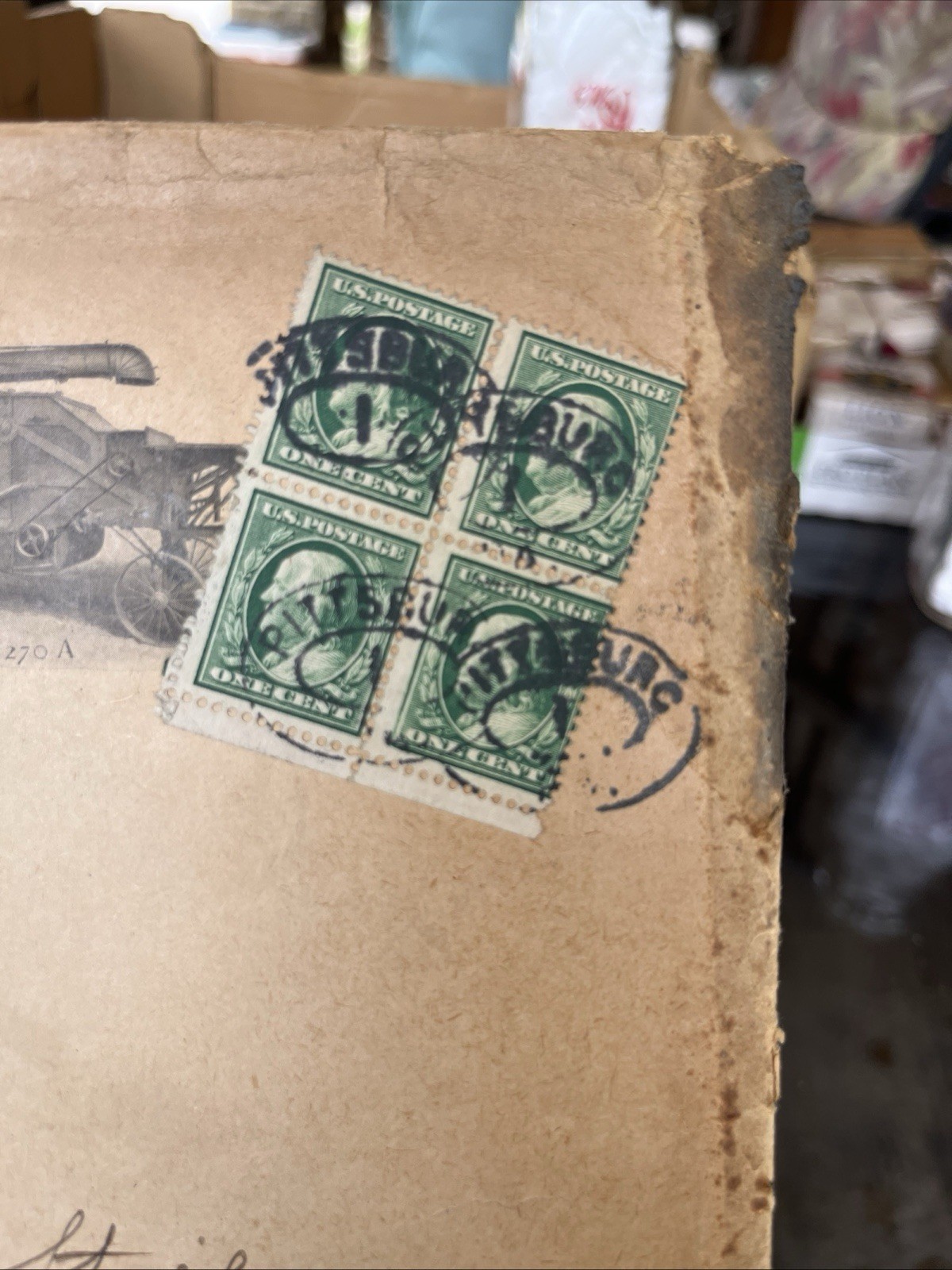 Antique Frick Eclipse Steam Tractor Engine Large Envelope, Bela Pa. Clarion Co.