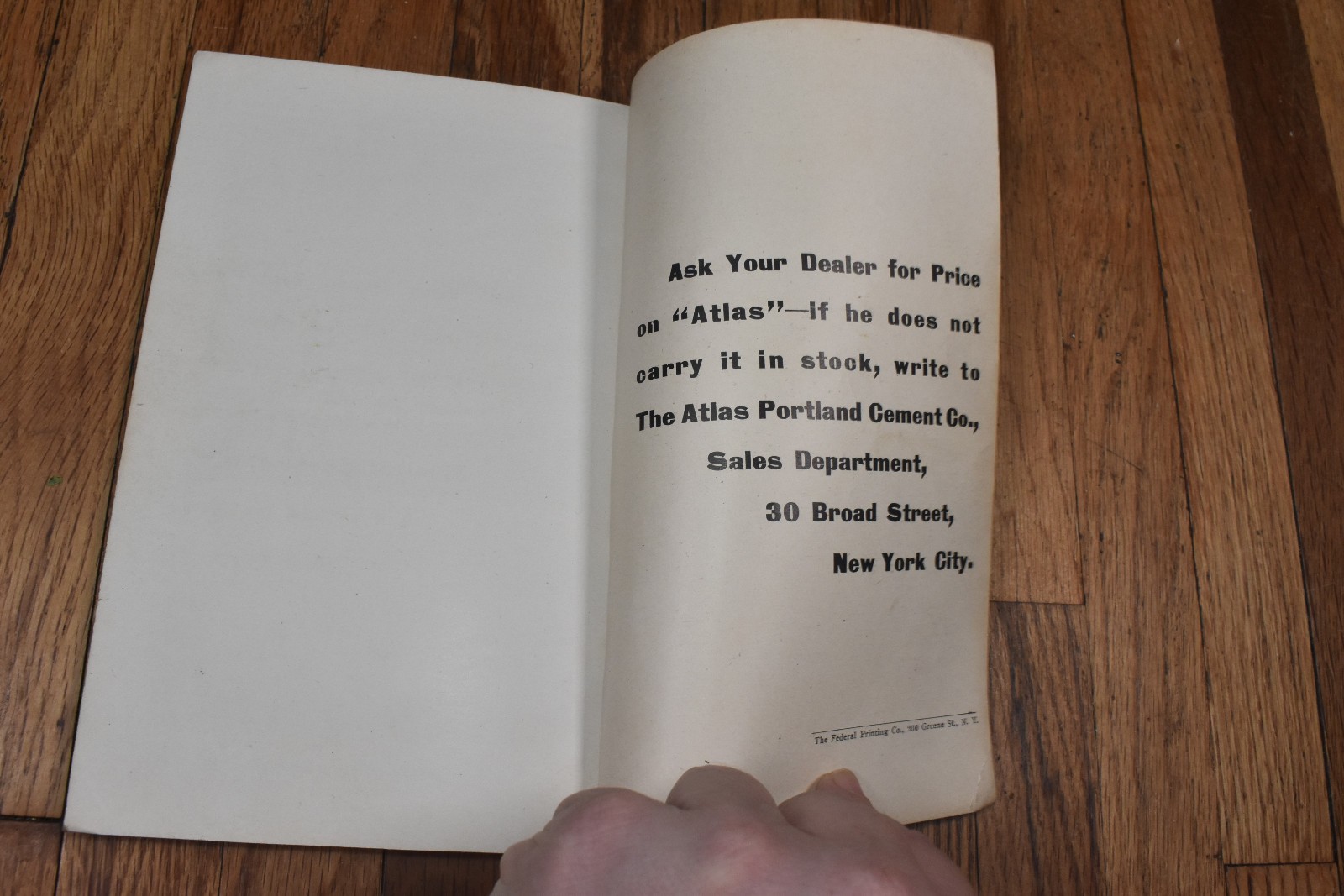 Vintage Atlas Portland Cement Co Concrete Construction Home & Farm Book 1905