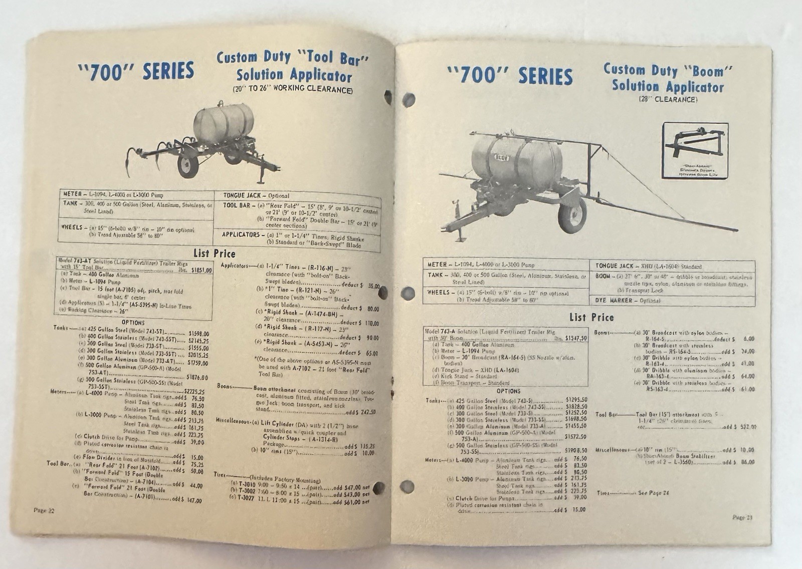 Vintage 1971 BLUE John Blue Company Machine Catalog 1970 1971 Prices Farming