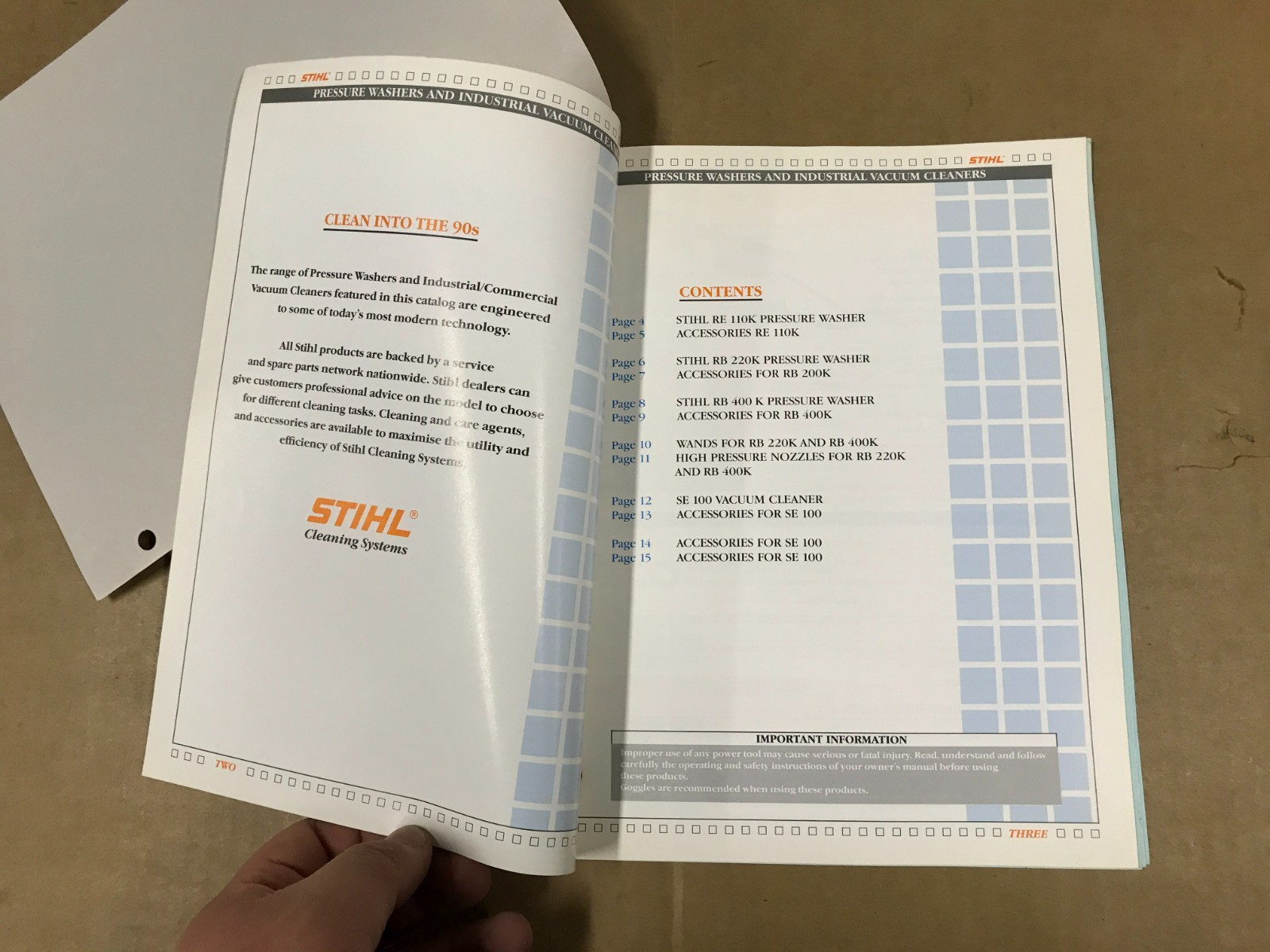 Vintage Stihl Full Force Cleaning Systems – Pressure Washers Catalog – 1990/1991