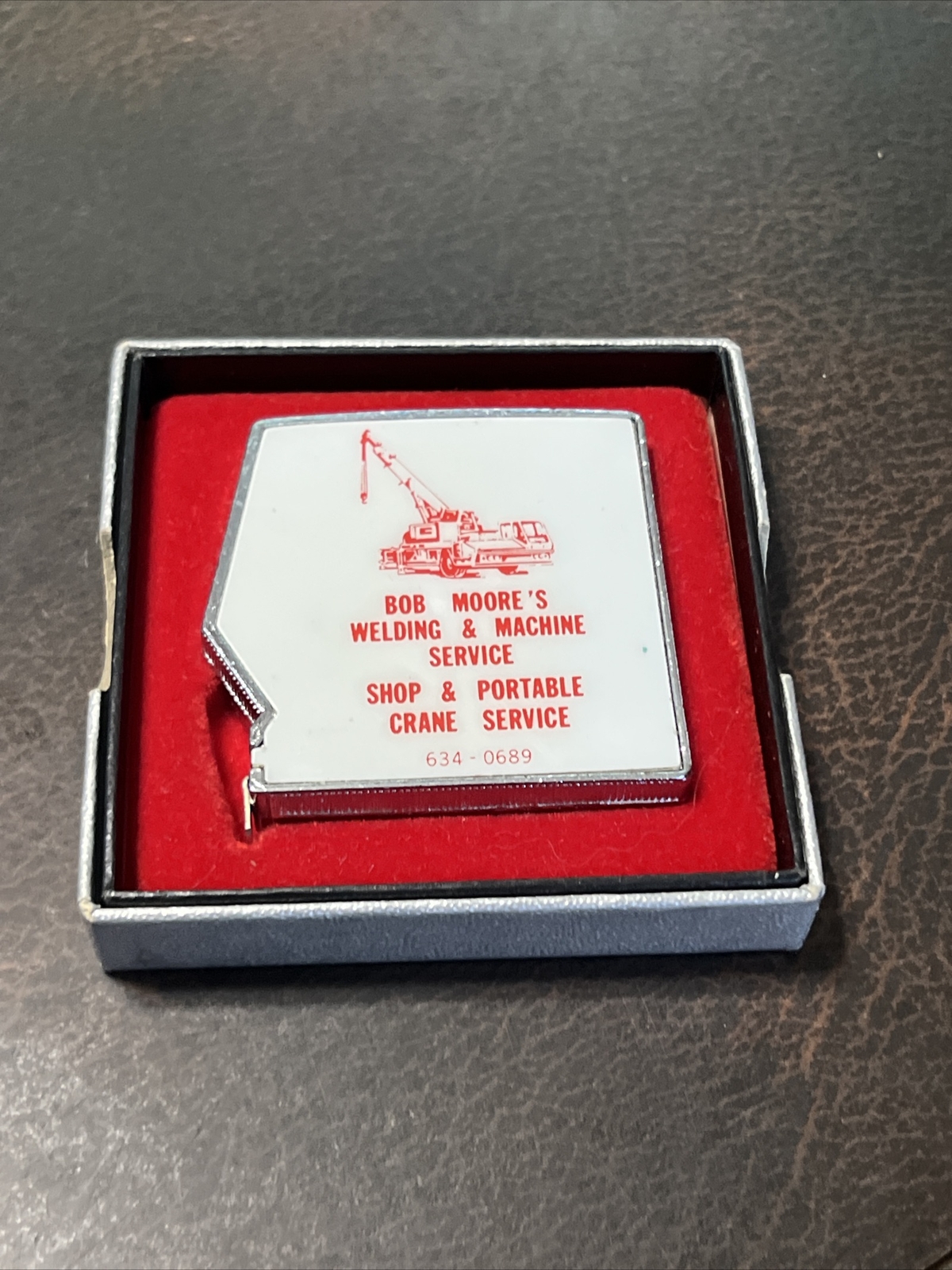 Vintage Lufkin Advertising Tape Measure Bob Moore Welding & Cranes