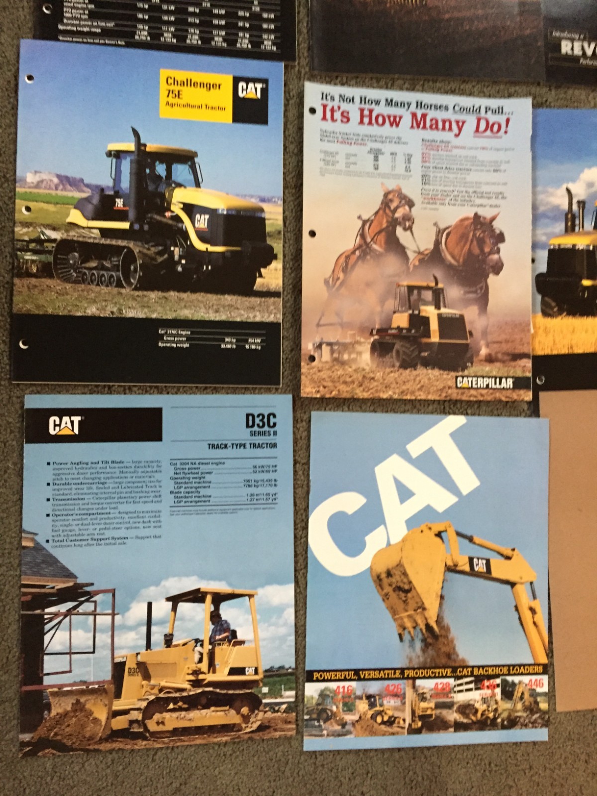 MASSIVE Lot of 43 Caterpillar CAT Industrial equipment brochures Literature