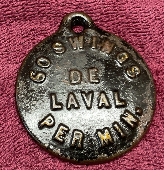 Vintage De Laval Cast Iron Cream Separator Timing Pendulum 60 Swings Rare!