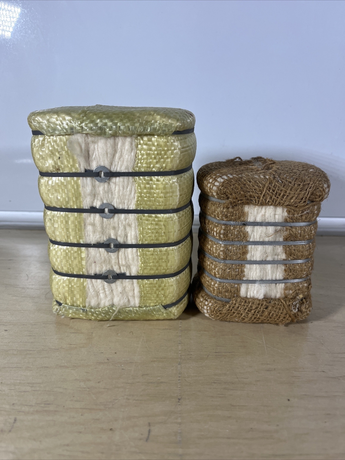 2 Mini Cotton Bales (Calico)
