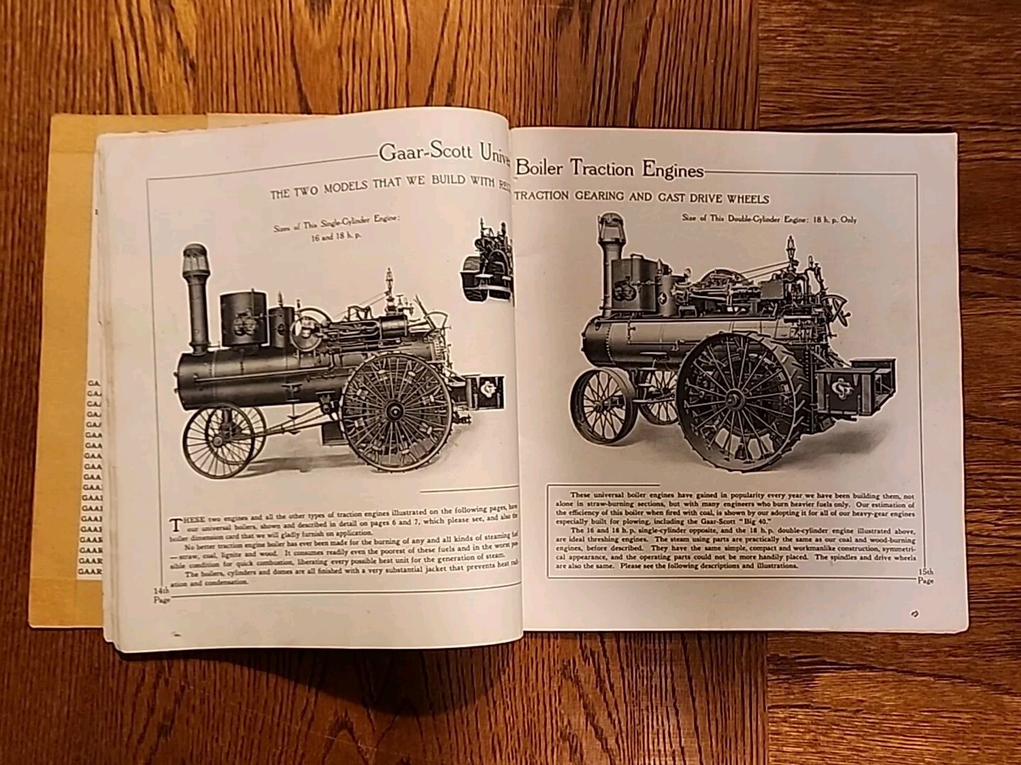 Gaar Scott Engine And Thresher Tractor Sales Brochure Catalog