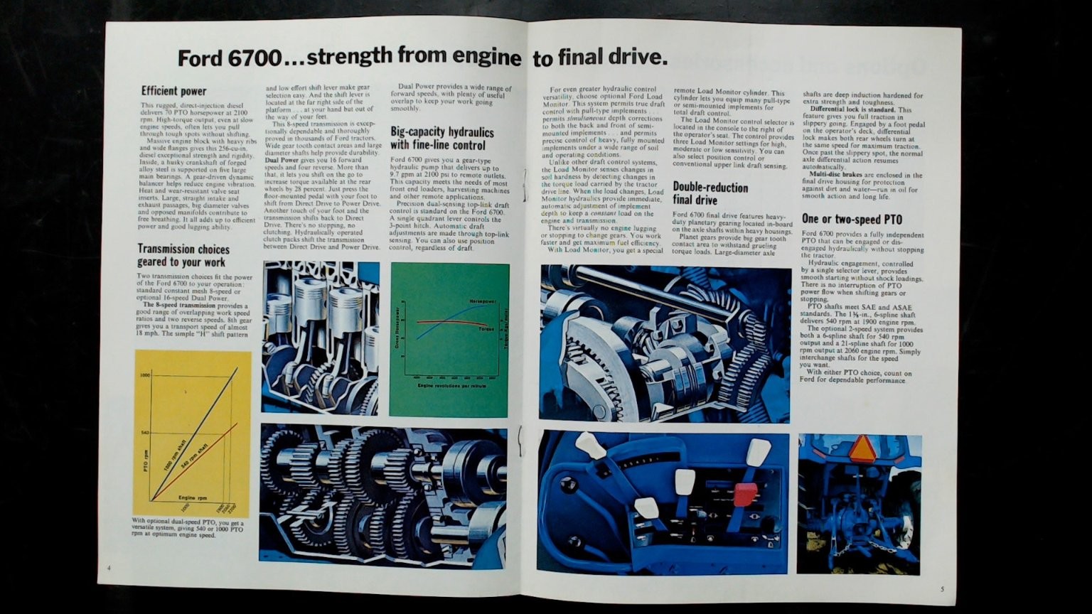 Ford 6700 Tractor Vintage Brochure Agriculture Farming Equipment