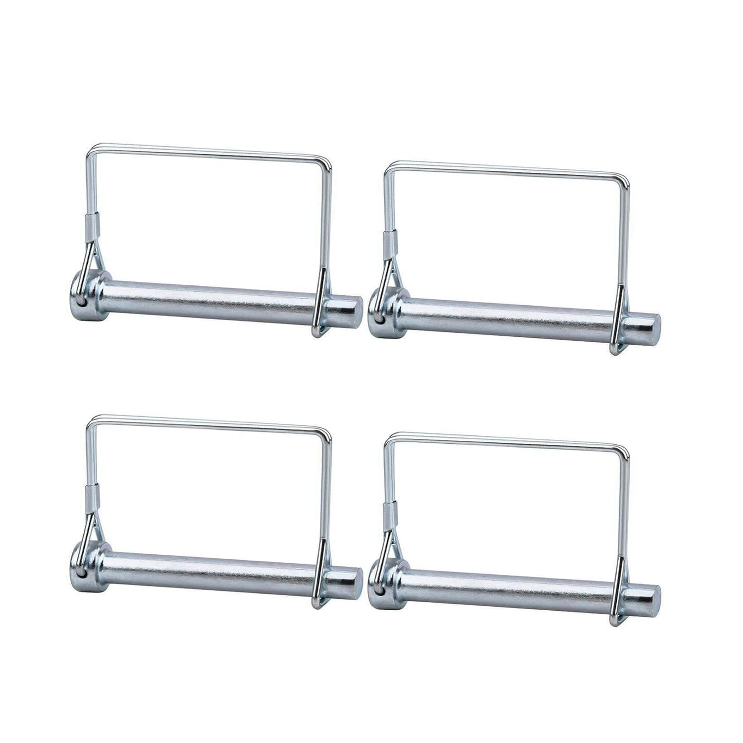 4 Pack 3/8&Prime; X 4&Prime; Heavy Duty Trailer Coupler Pins with Anti-Loss Cable – Zinc Pla