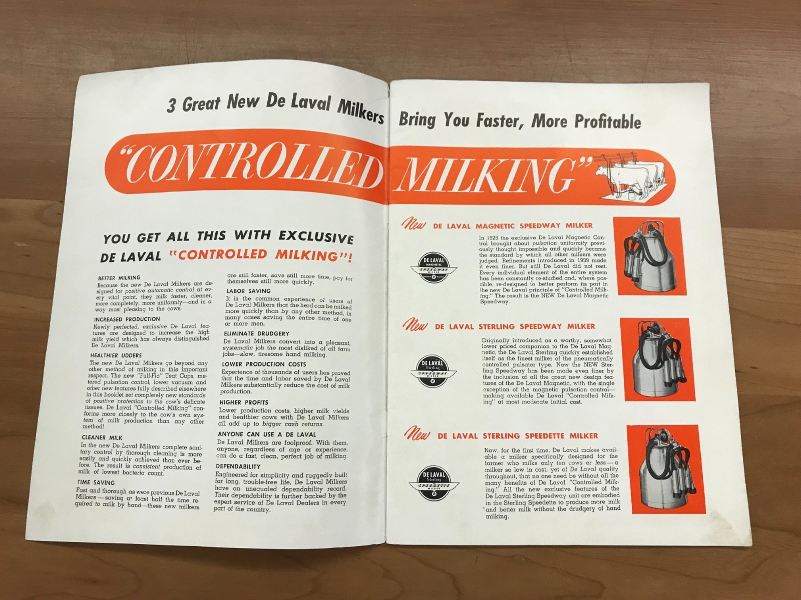 Vintage De Laval Milkers Brochure