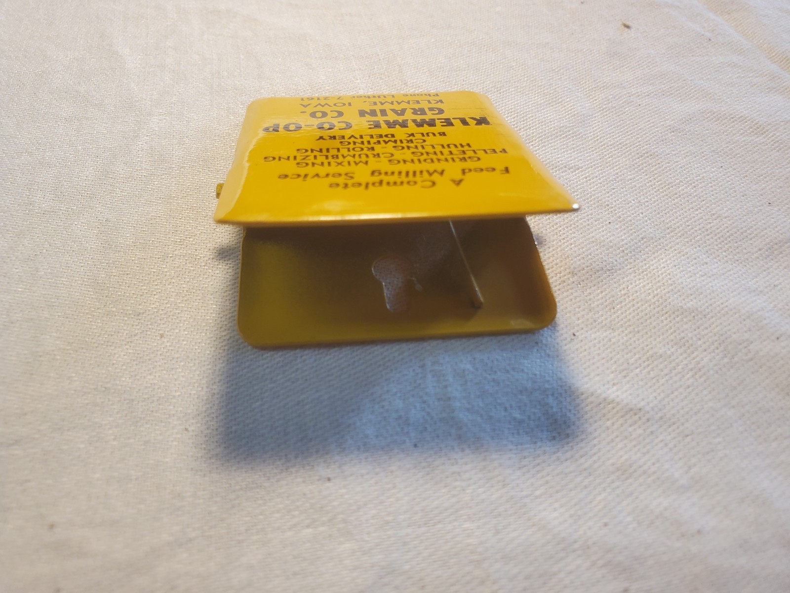 Yellow Metal Paper Clip Klemme Cooperative Grain Iowa Feed Milling Service