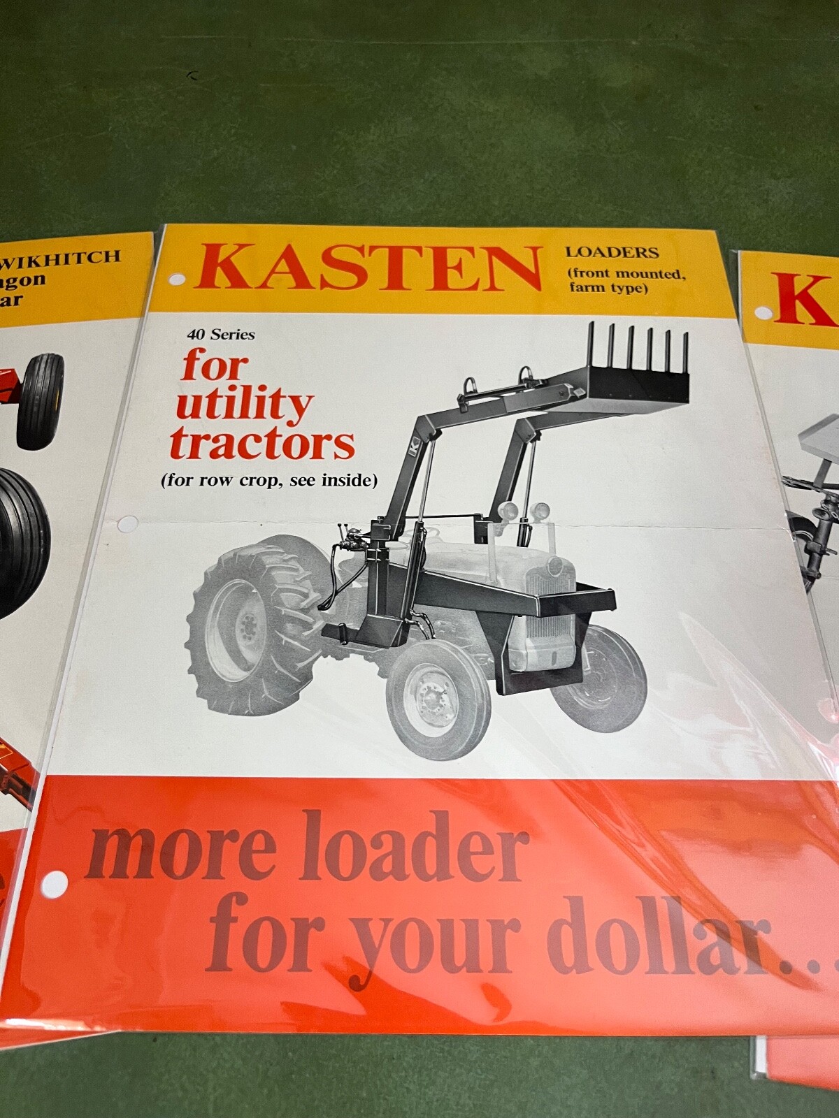 Vintage kasten Equipment Brochures Loader,Wagons and Harrows