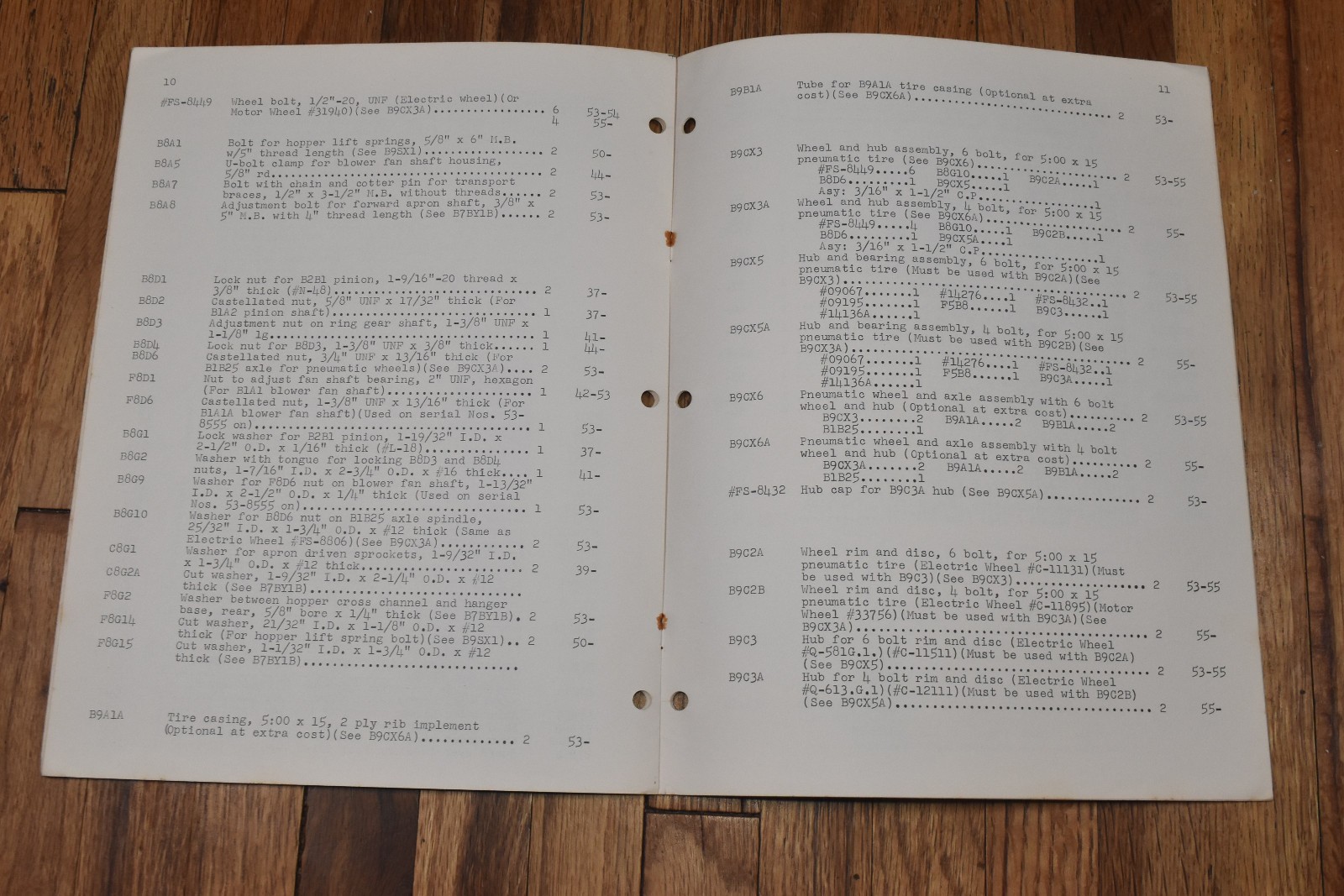Vintage Fox River Tractor Co Parts Book No. 4-55 Crop Blower Model B50
