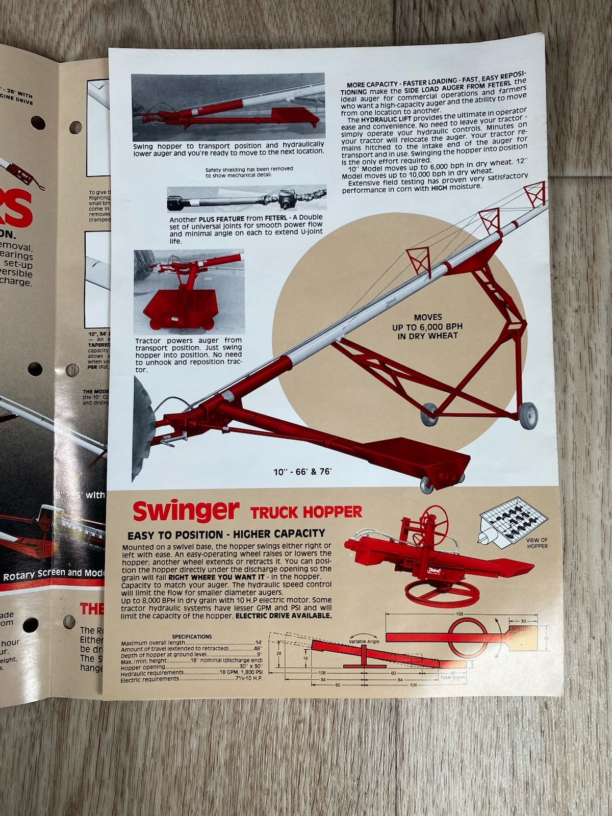 Feterl Grain Handling Systems Dealer&rsquo;s Brochure Augers