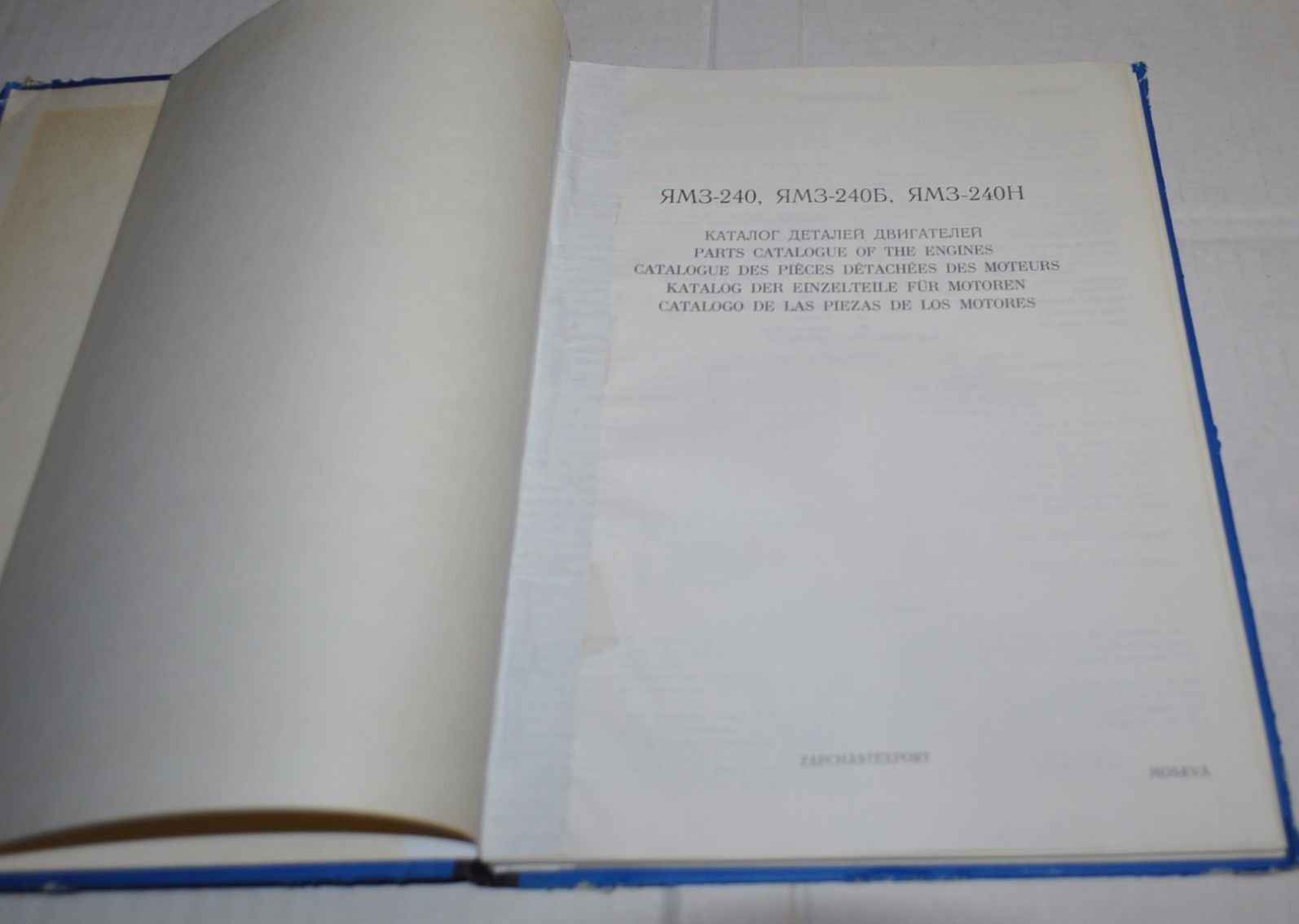 YAMZ 240 Engine Parts Catalog Manual USSR Russian ENG D FR Spain Zapchastexport
