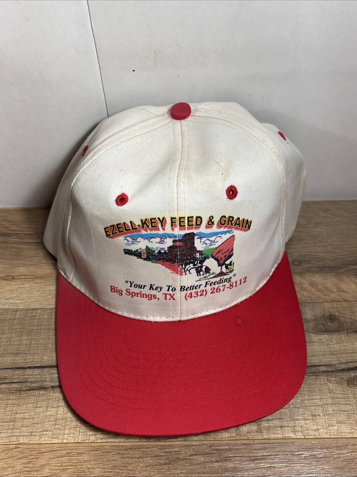 Vintage Ezell-Key Feed & Grain SnapBack Hat Cobra Brand Big Spring Texas