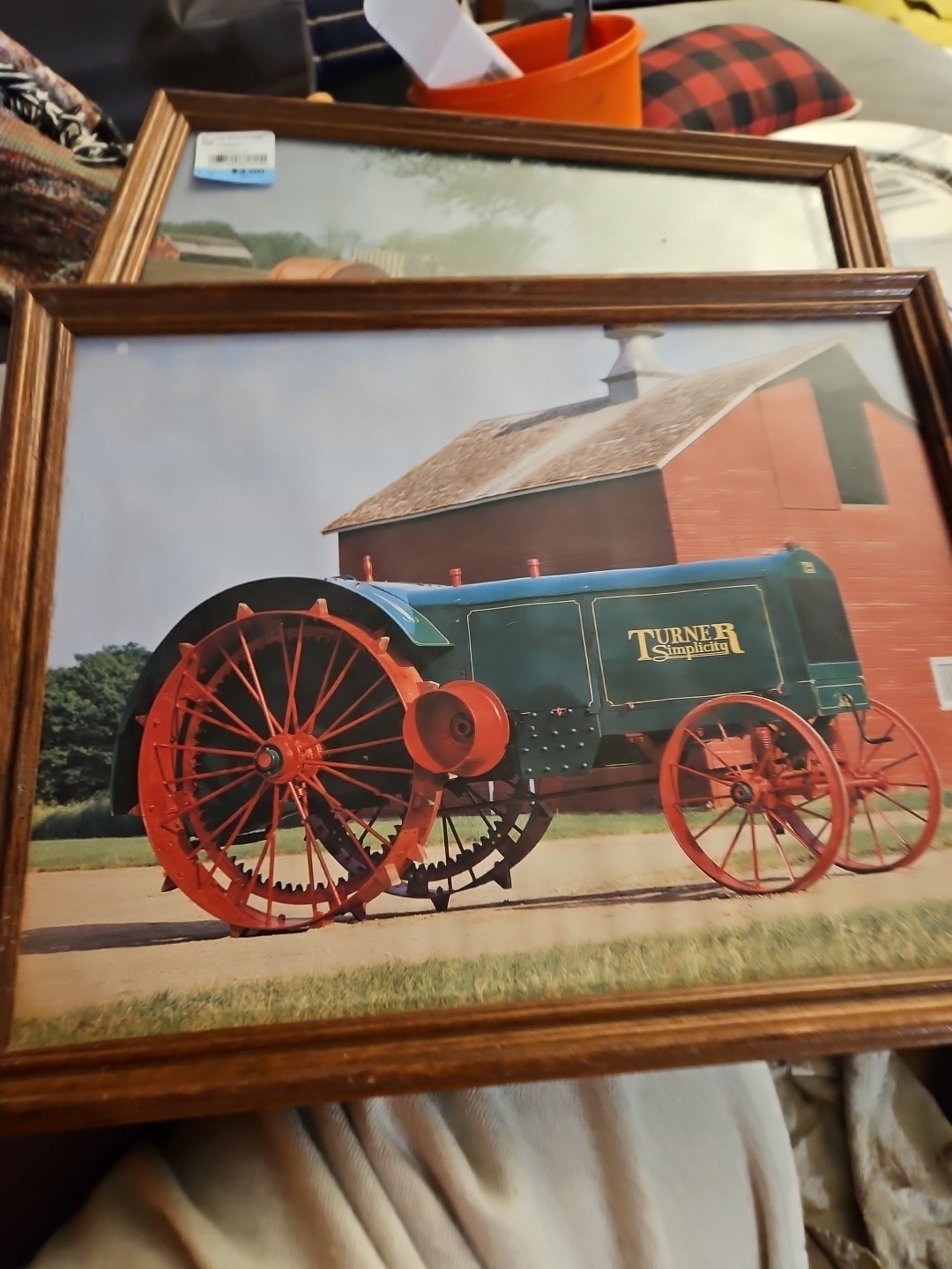 Framed Picture Of Vintage Turner Simplicity Tractor F1