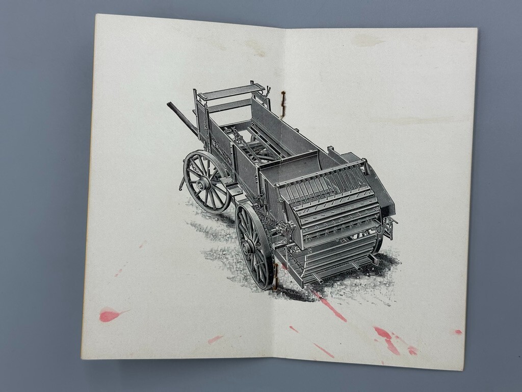 c 1900 NEW AMERICAN MANURE SPREADER Harrow Co. FARM Advertising DETROIT MI