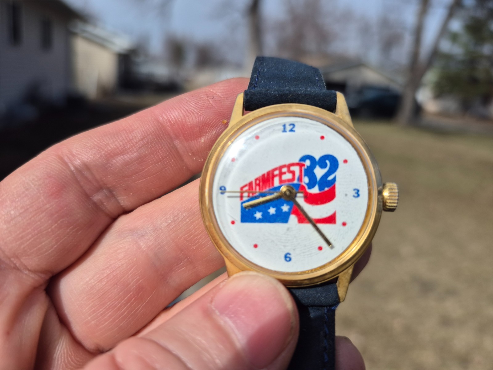 1982 FARMFEST &rsquo;82 Minnesota Antique Tractors Working Wristwatch Works!