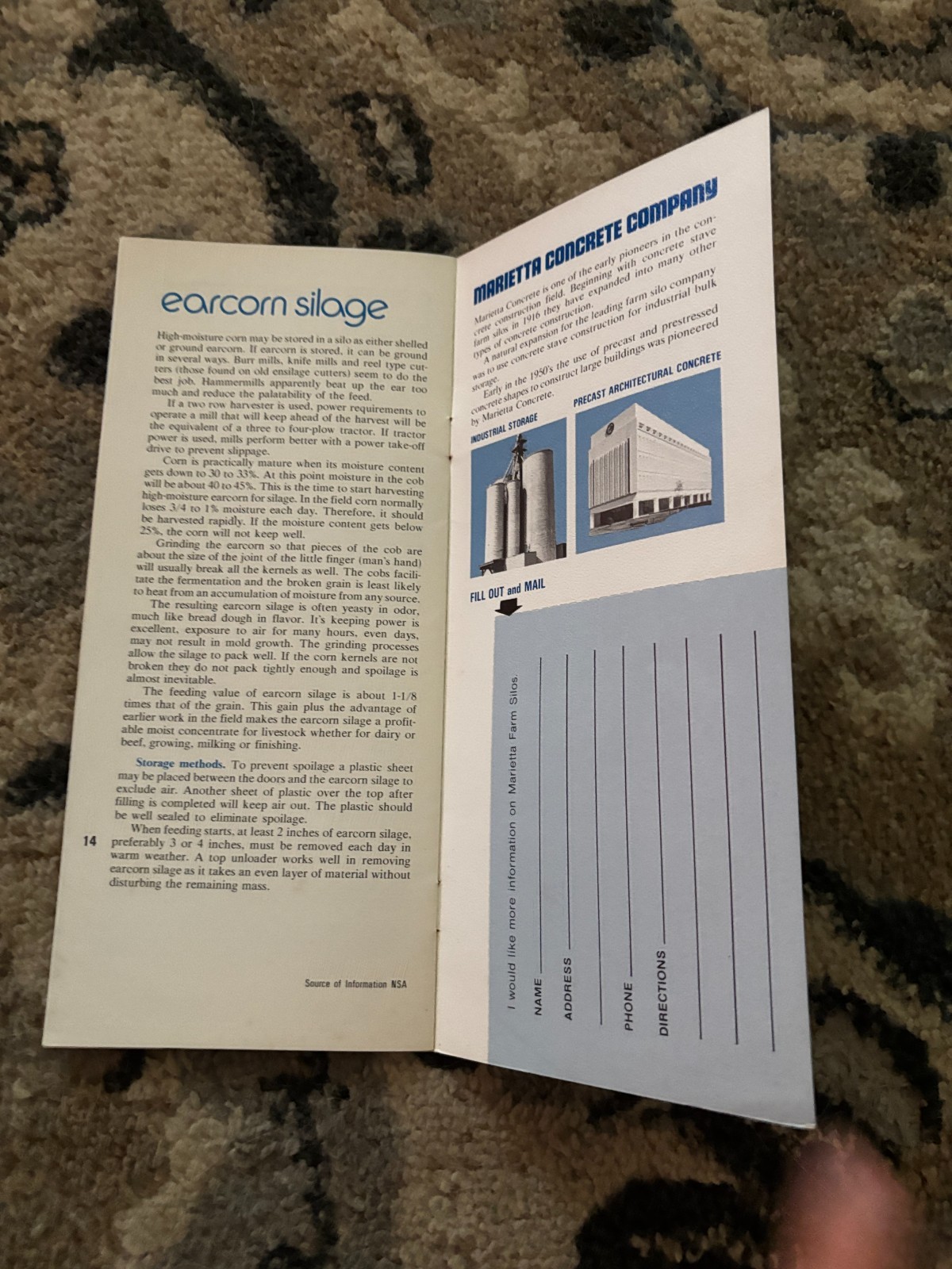Marietta Concrete Farm Silos Brochure DCPA26