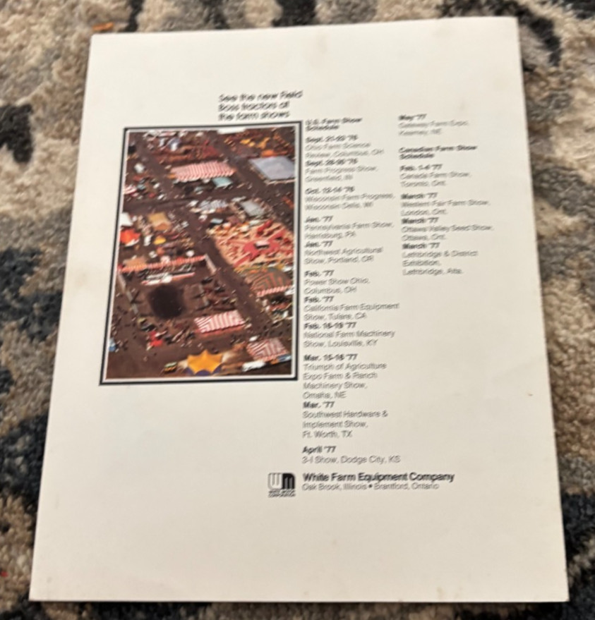 White Farm Equipment Tractors Announcement From Brochure DCPA26
