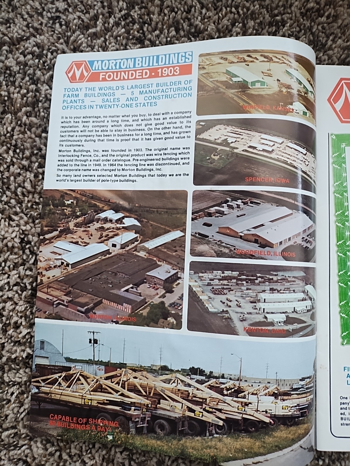 2 Morton Buildings Machine Farm Storage Facilities Sales Brochures 1978 1980